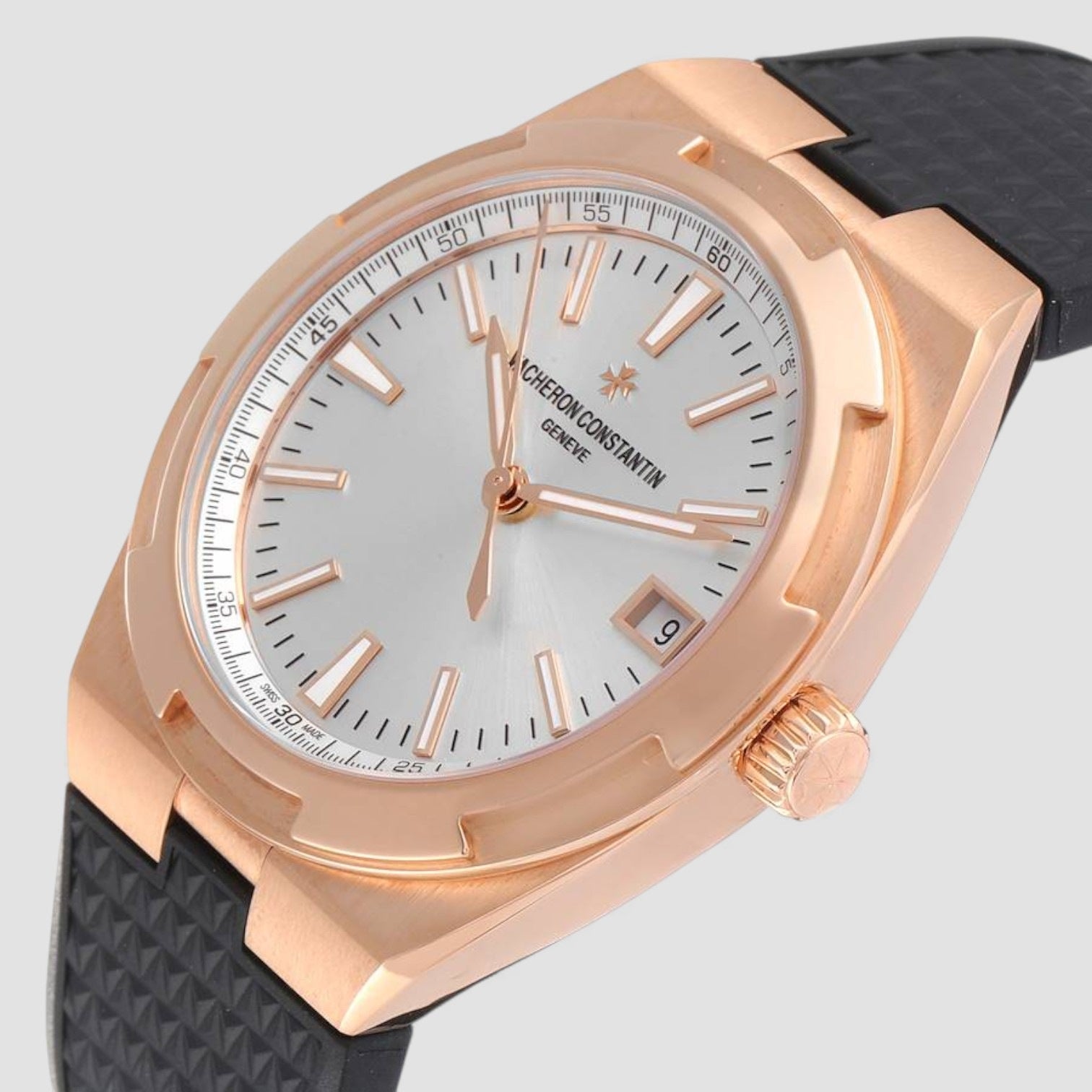 Overseas 4500v Automatic 41mm Silver Dial Rose Gold
