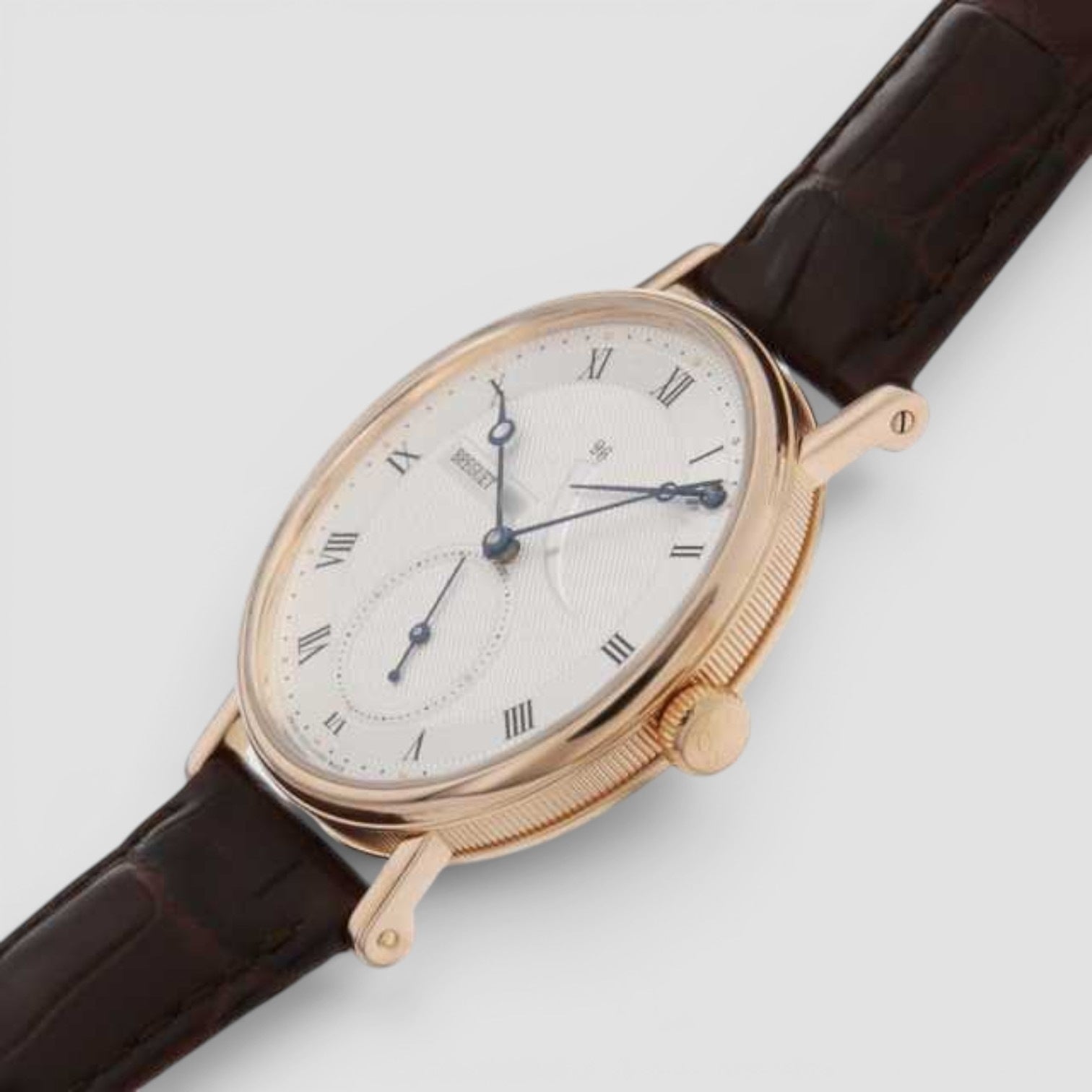 Classique 38mm Rose Gold Silver Guilloché Dial