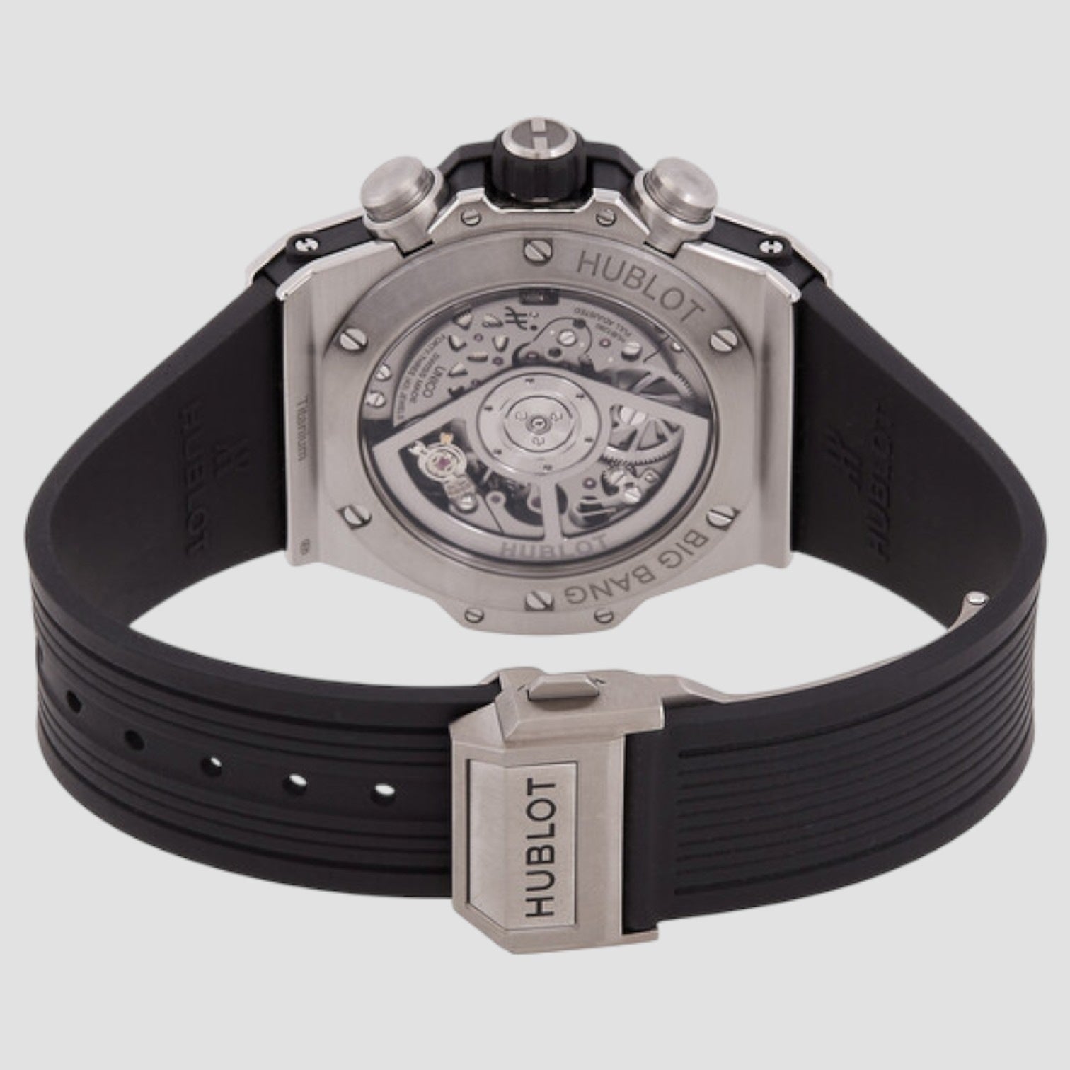 Big Bang Unico Titanium Jewellery Chronograph Automatic Diamond Grey Dial Men's Watch