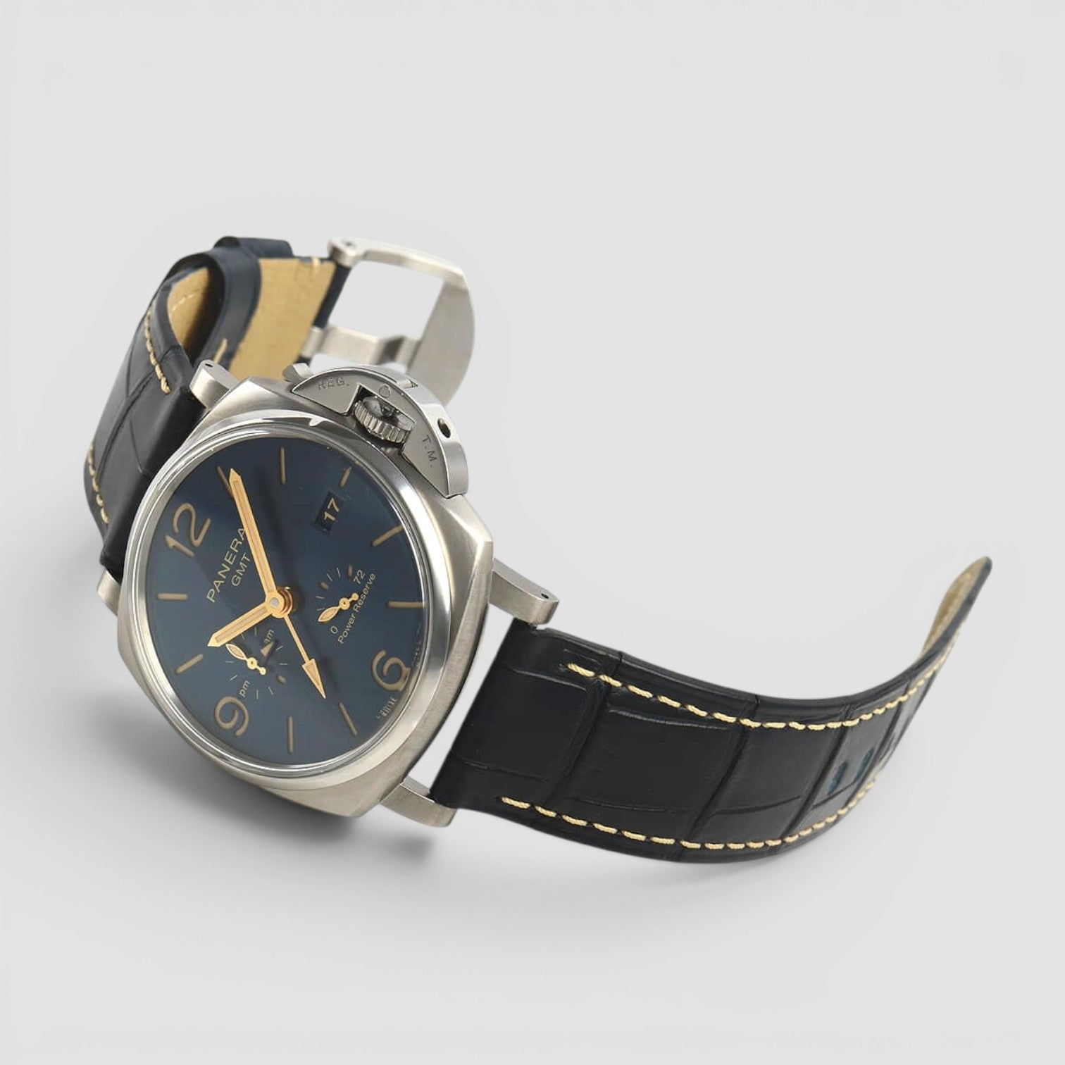 Luminor Due GMT Power Reserve 45mm Titanium Blue Dial
