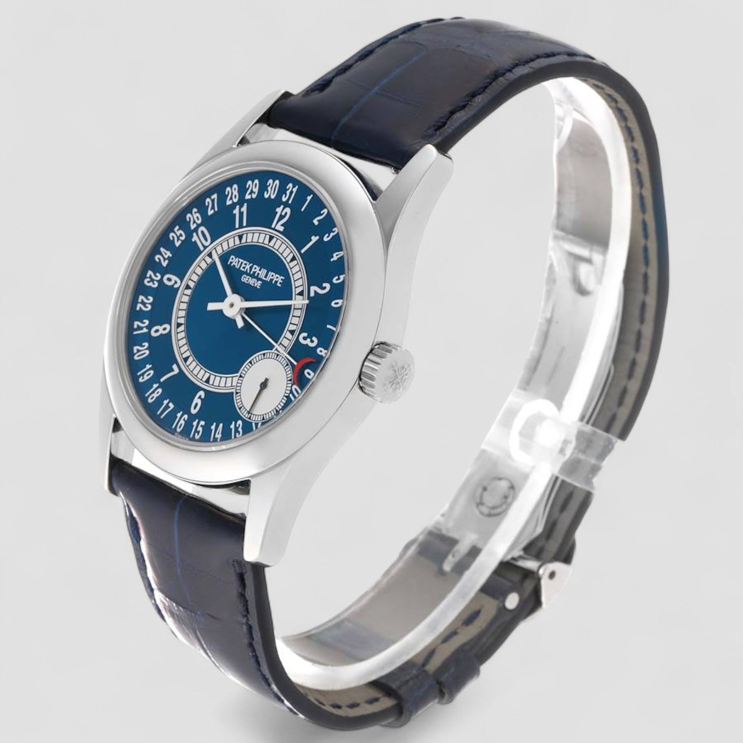 Calatrava Blue Dial 18K White Gold / Deployant