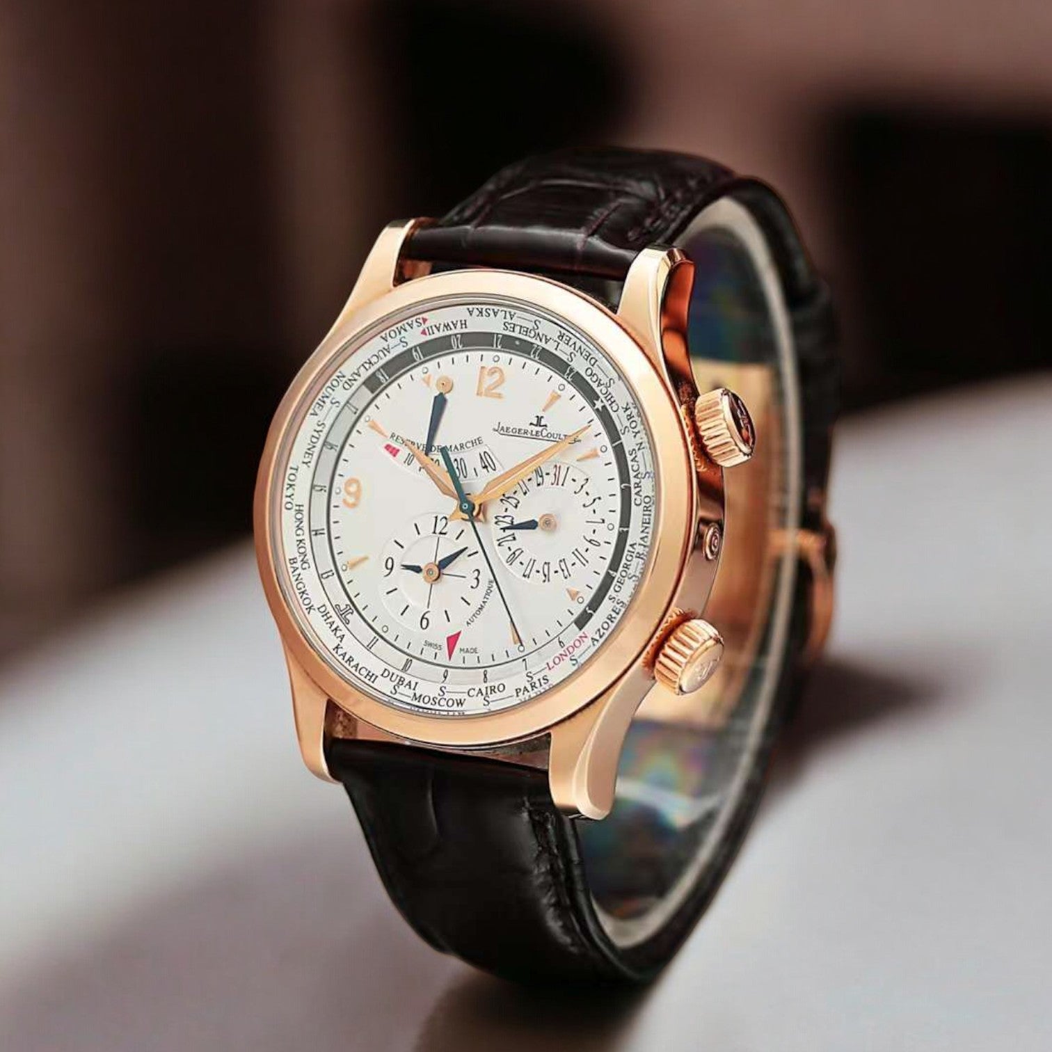 Master World Geographic 18K Rose Gold Limited White Dial 41.5MM