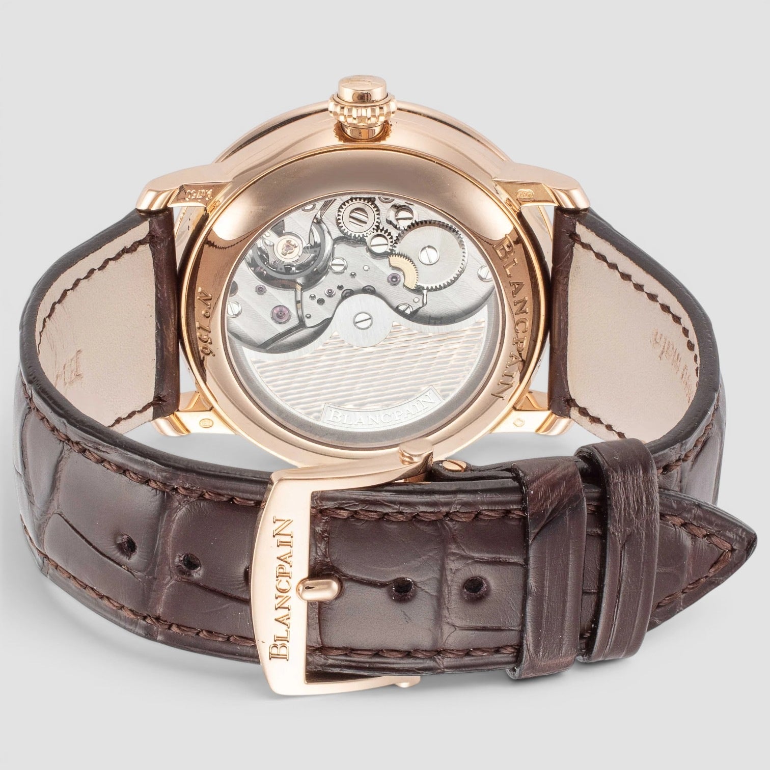 Villeret Demi-Fuseau Horaire 8 Jours 42mm Rose Gold White Dial
