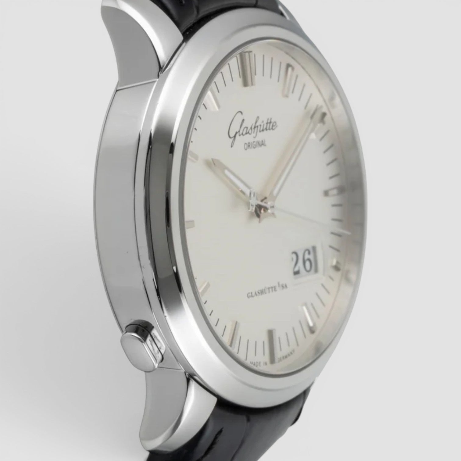 Senator Panorama Date Steel Silver Dial Automatic