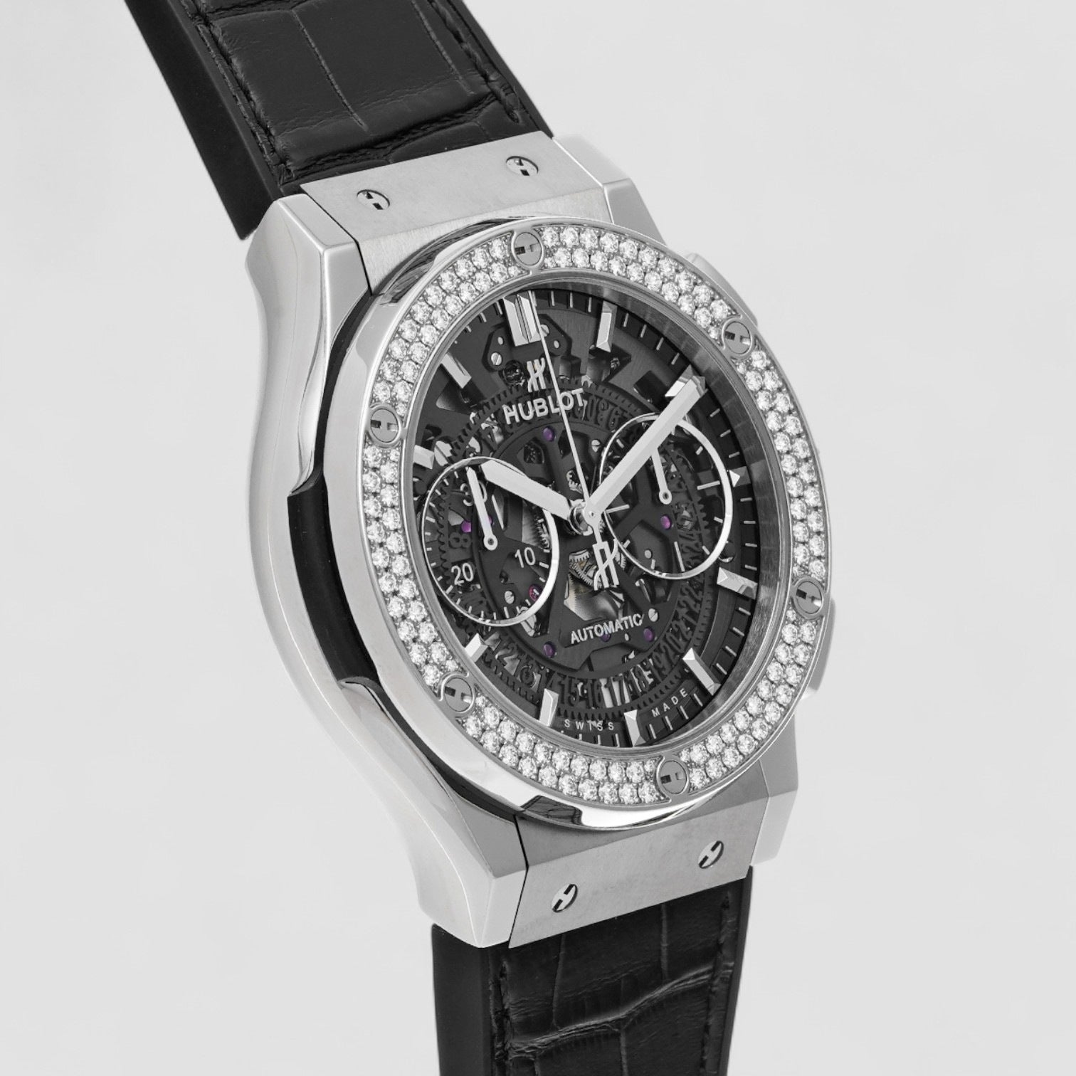 Classic Fusion Black Skeleton Dial Automatic Men's Chronograph Watch