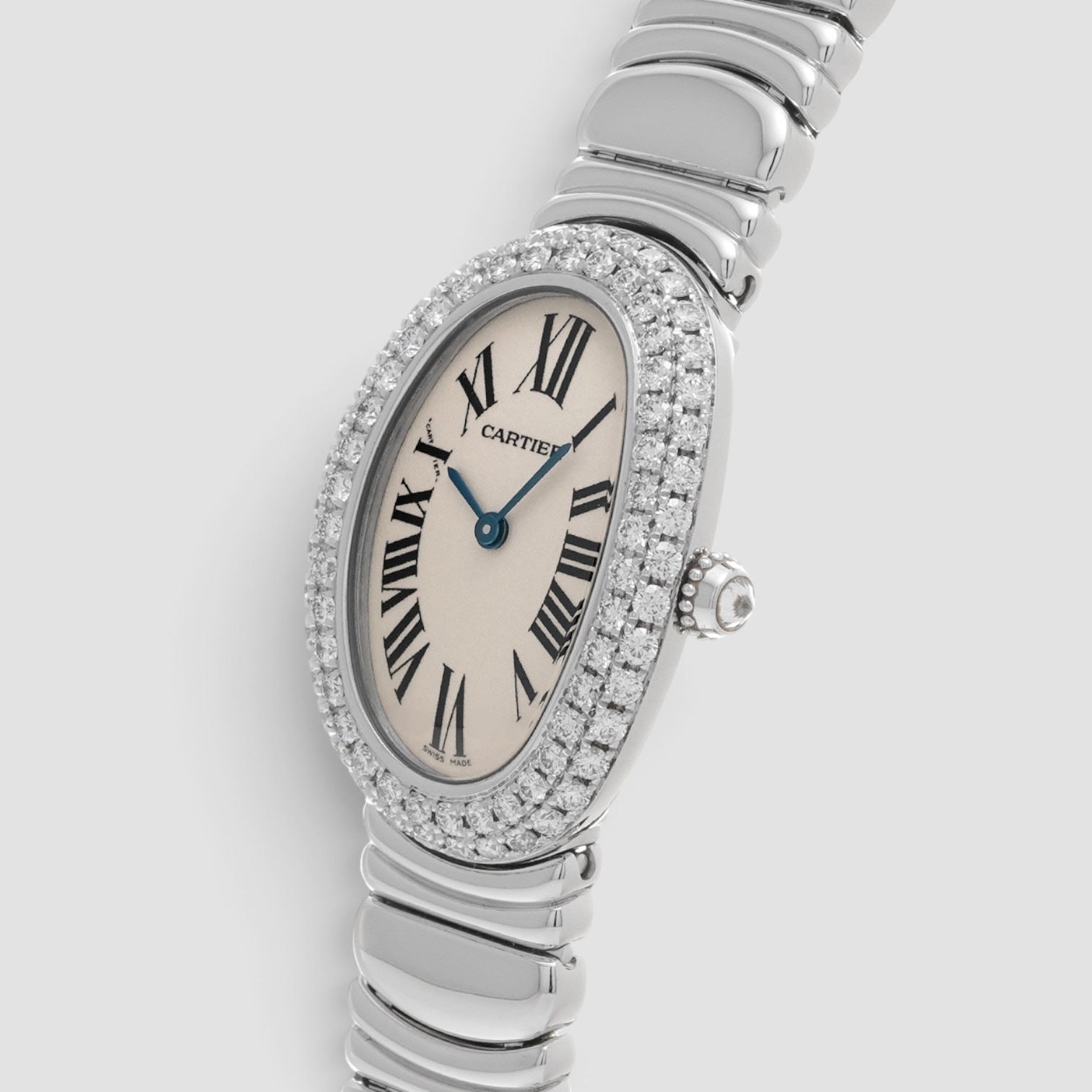 Baignoire 31 x 22.5mm 18K White Gold Diamond Dial & Bracelet