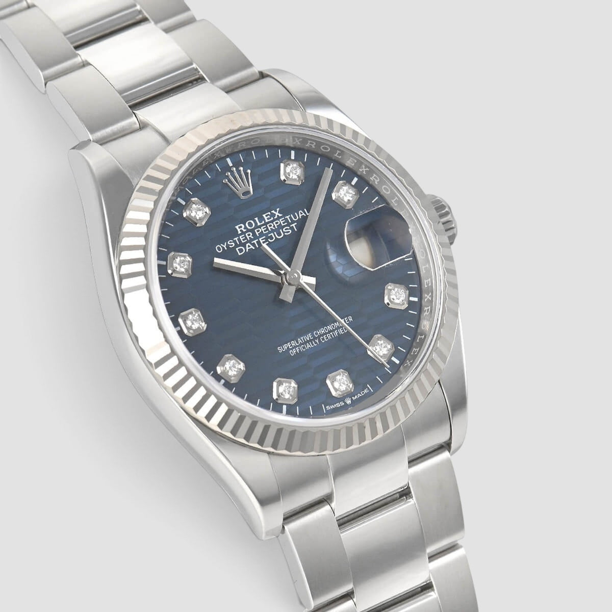 Datejust 36 Blue Motif Diamond Dial Oyster