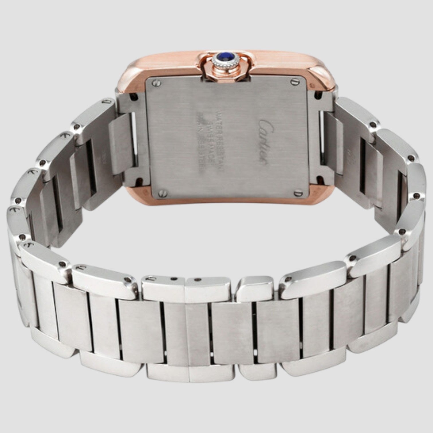 Tank Anglaise Silver Dial Stainless Steel Watch