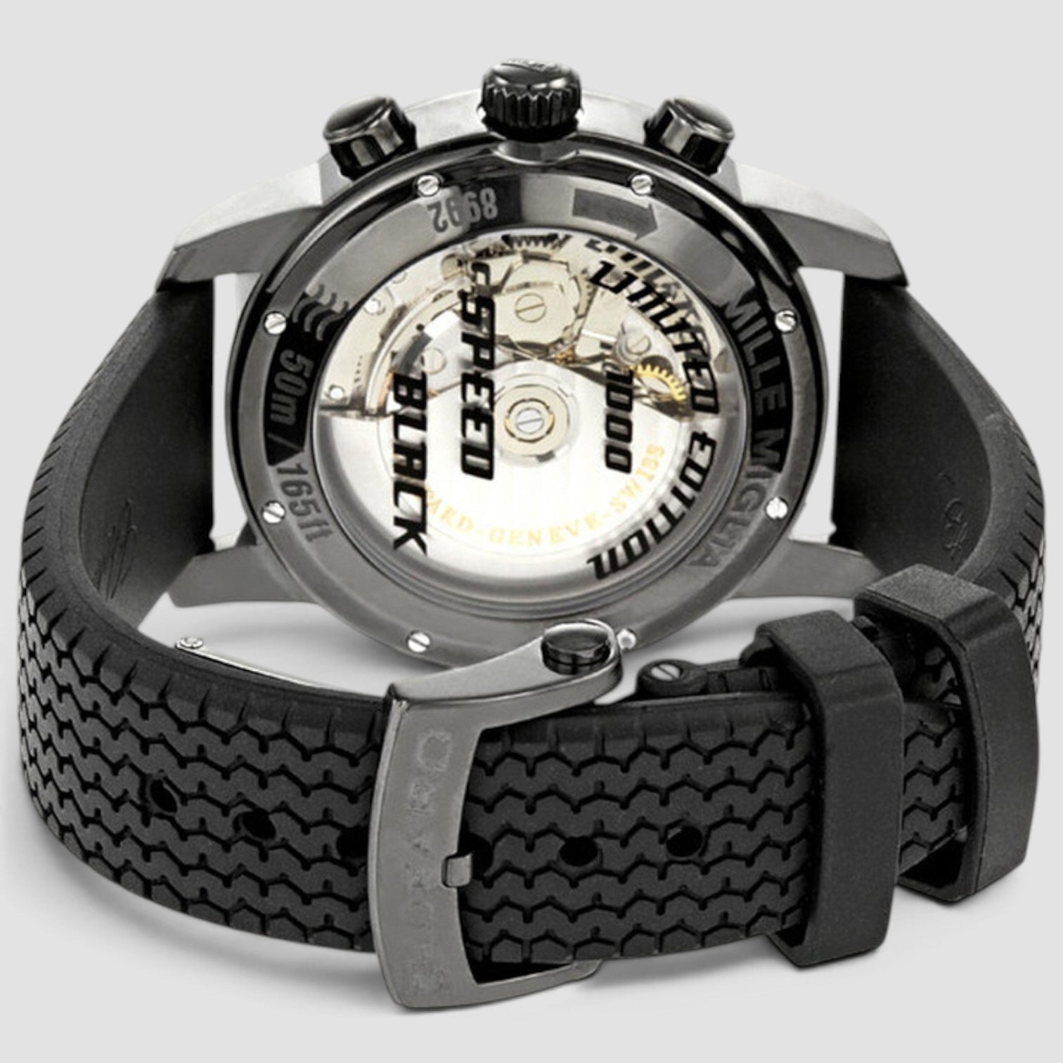 Mille Miglia 42.5mm Black PVD Chronograph GMT