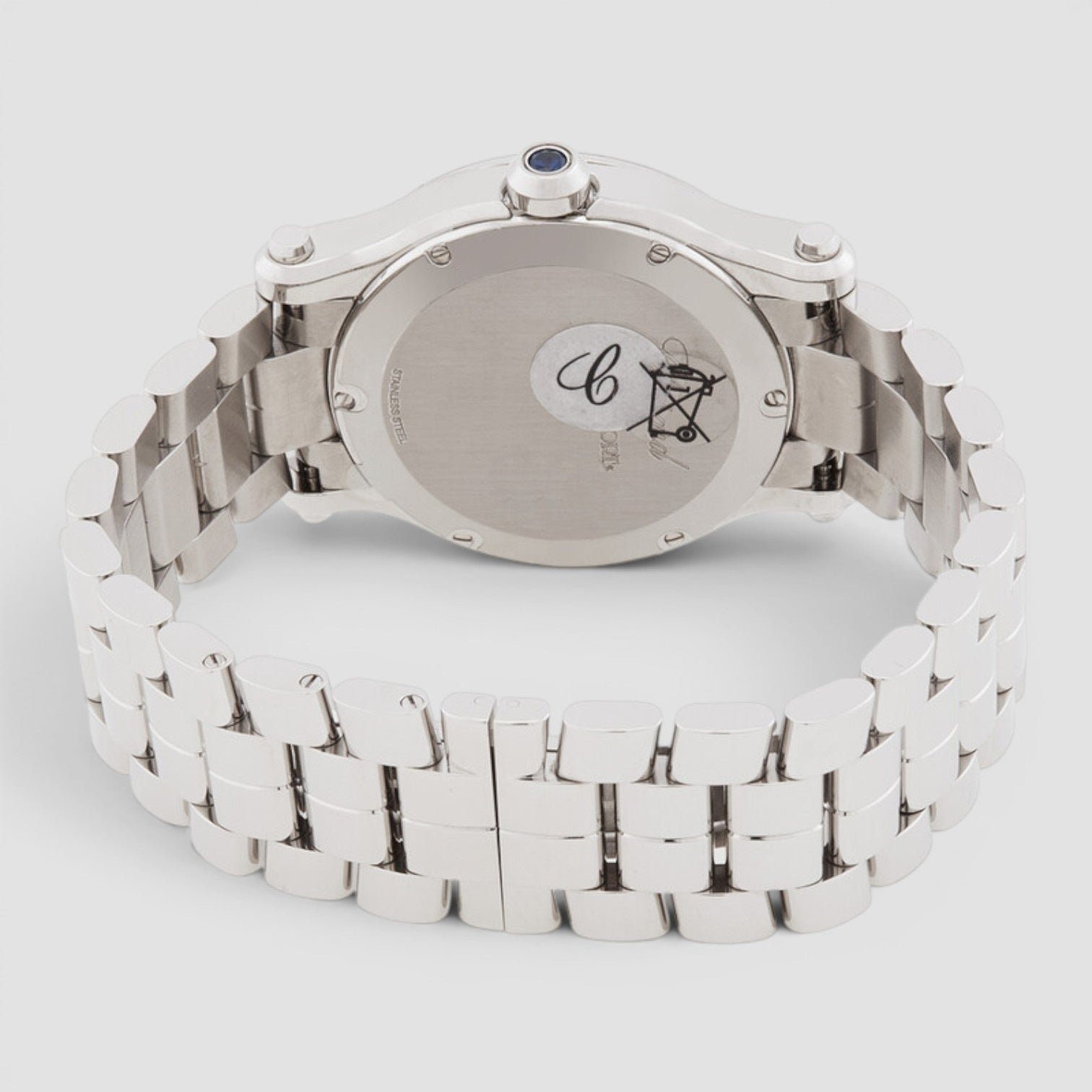 Happy Sport 36mm Steel Blue Dial Diamond