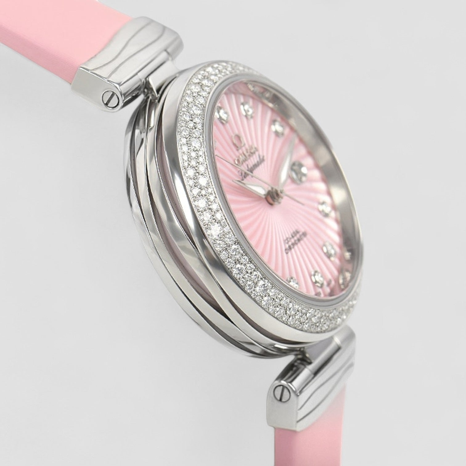 De Ville Ladymatic Co-Axial 34mm Rosa/Läder Ø34 mm