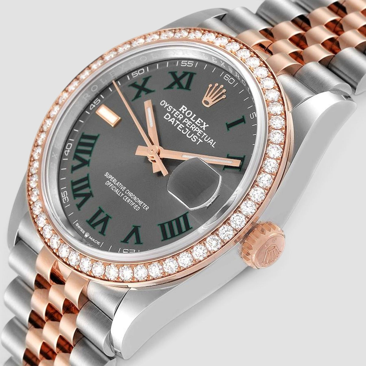 Datejust 36 Grey Olive Roman Numeral Dial Jubilee