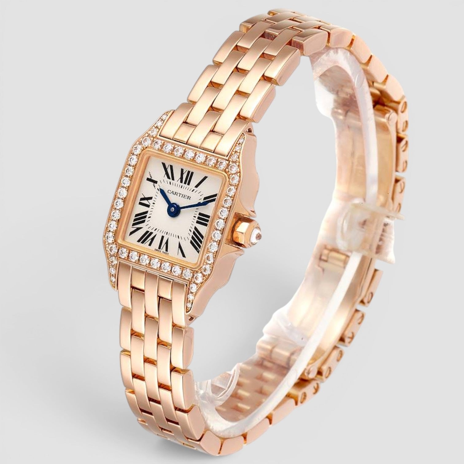 Santos Demoiselle Mini 18K Rose Gold Diamond-Set