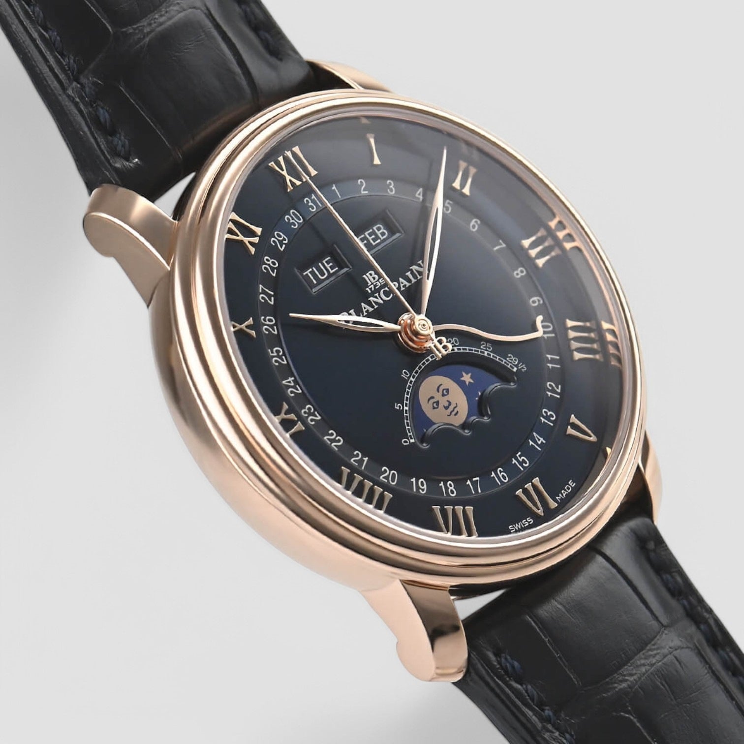 Villeret Ultraplate Moonphase Automatic Blue Dial Men's Watch