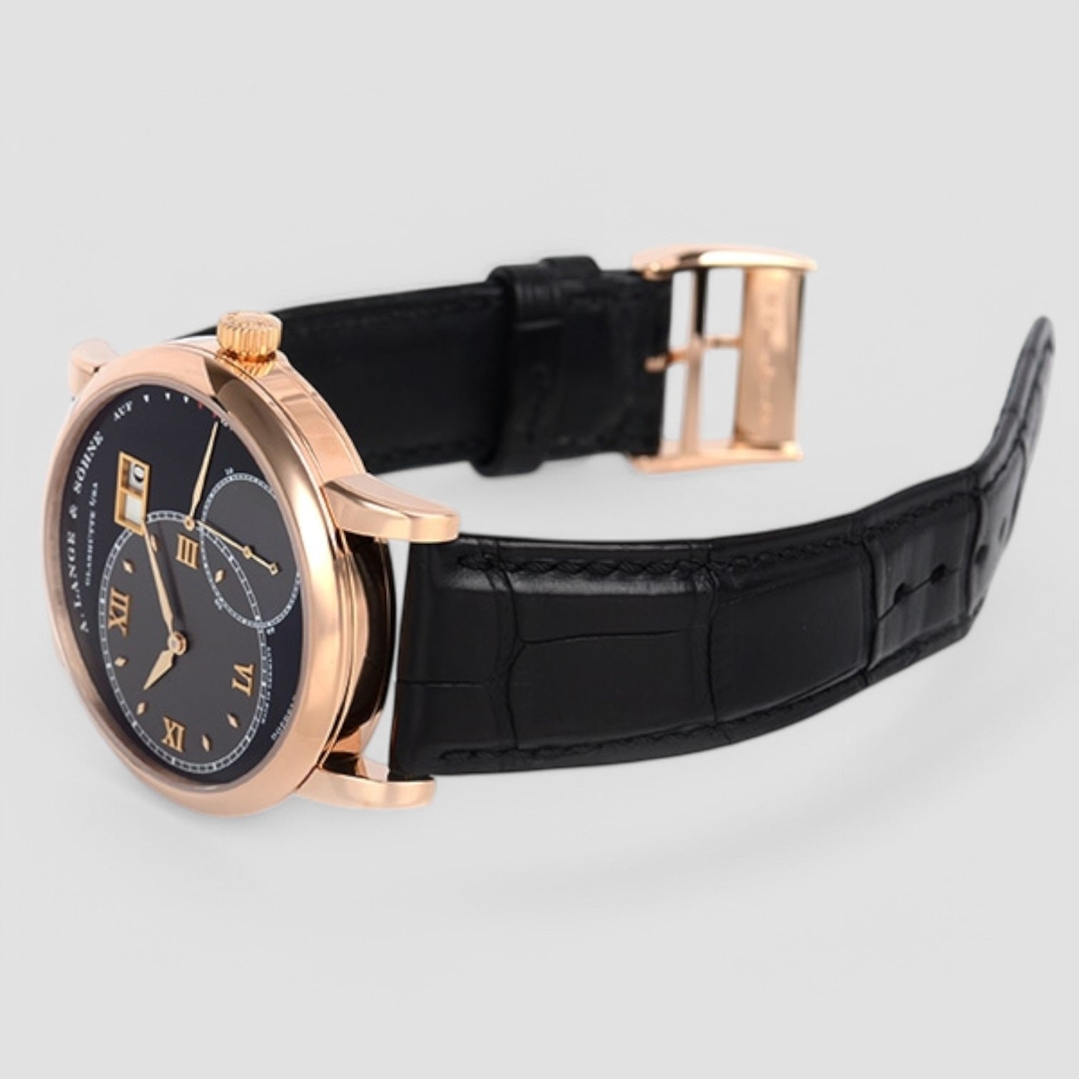 Grand Lange 1 18K Rose Gold Black Dial