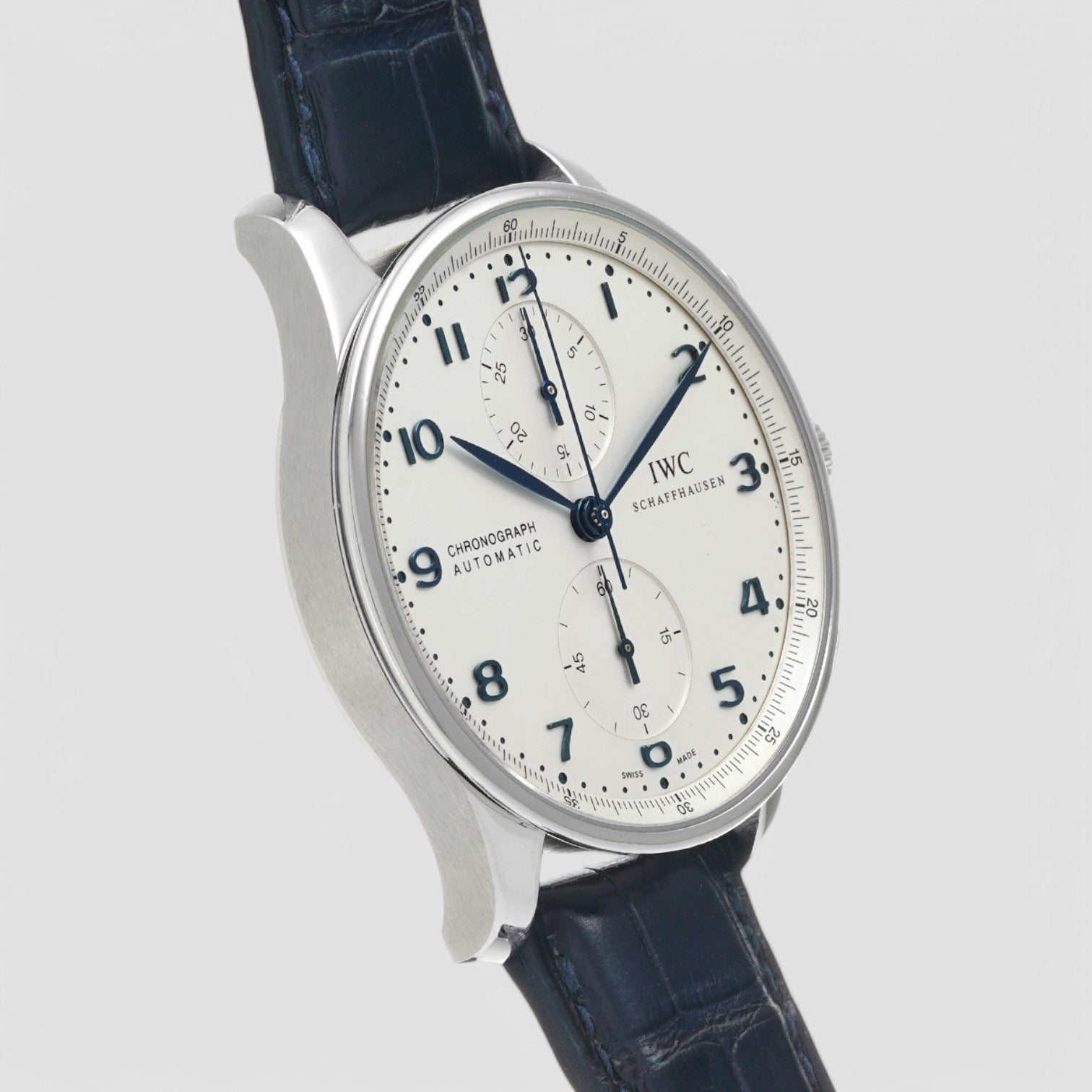 Portuguese Chronograph SS Silver Dial / Blue Numerals