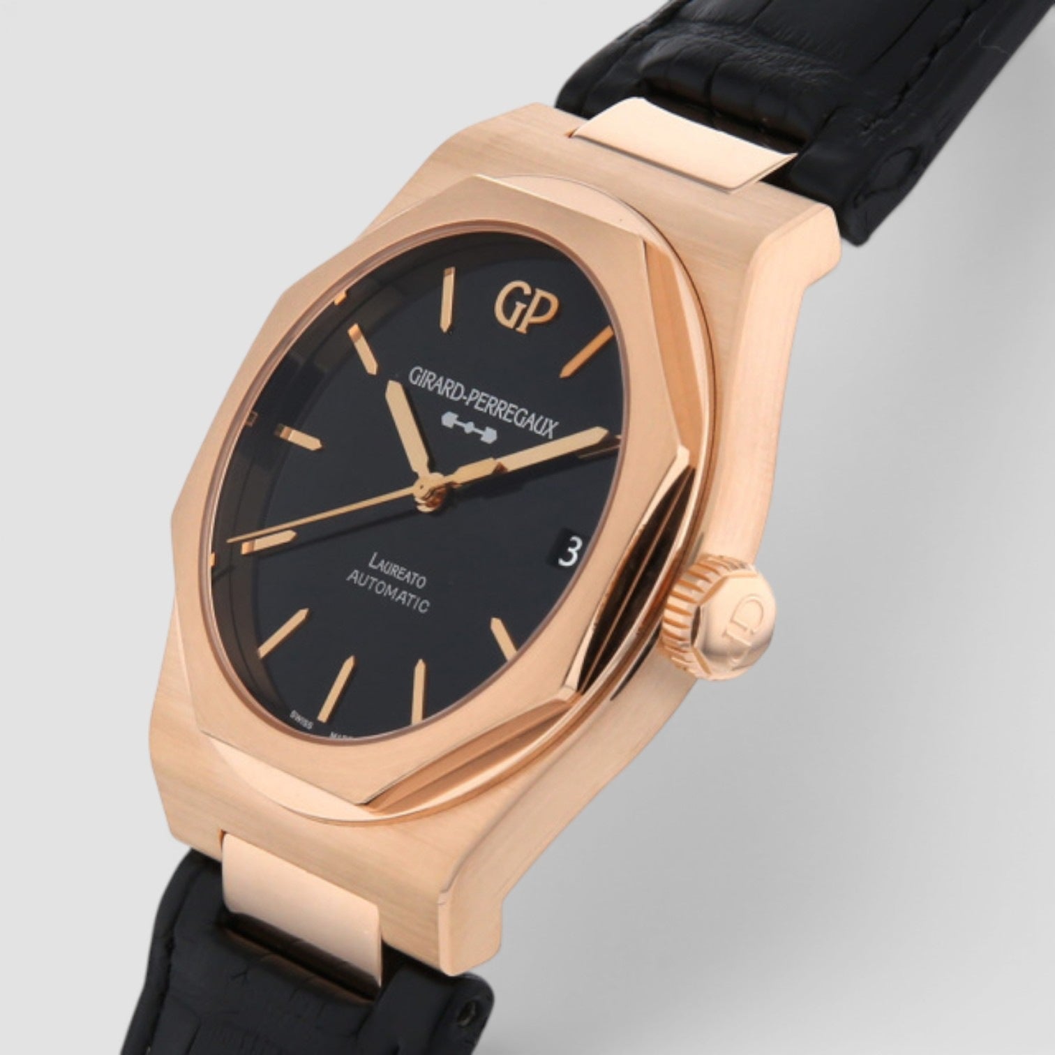 Laureato 42mm 18K Rose Gold Black Dial