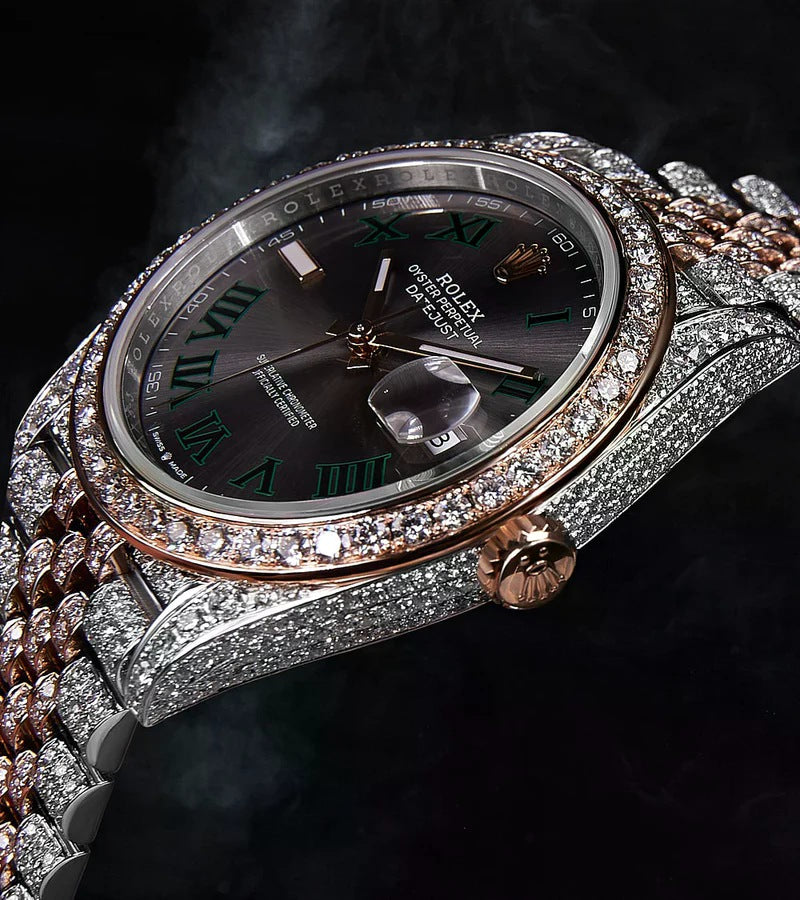 Datejust 41 – Jubilee – “Wimbledon” Dial – Custom Diamond-Set - Iced Out