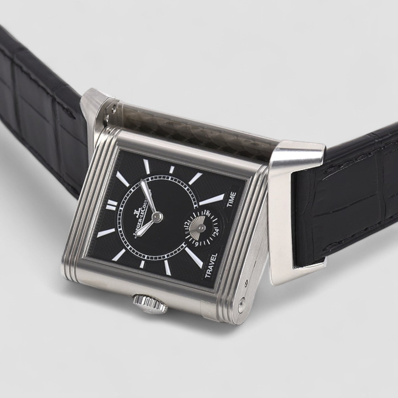 Reverso Duo Day Night Steel Mens Watch