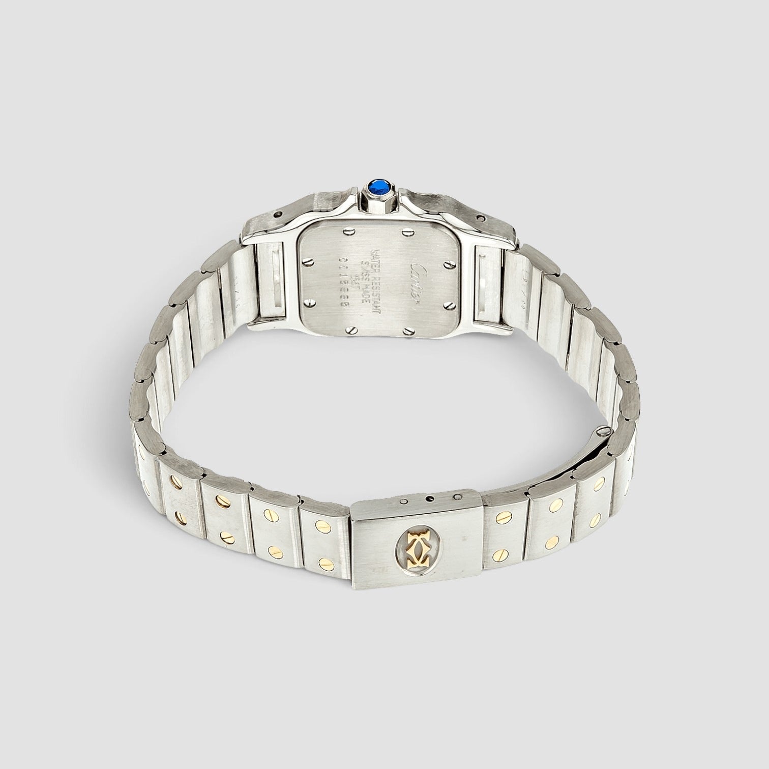 Santos Galbée 23 x 35mm Stainless Steel & Yellow Gold Grey Dial