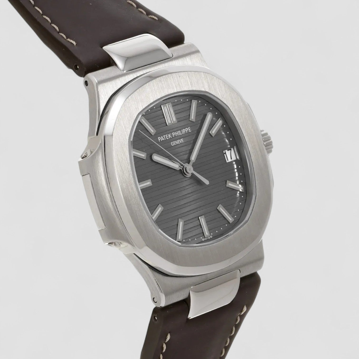 Nautilus Grey Dial 18K White Gold