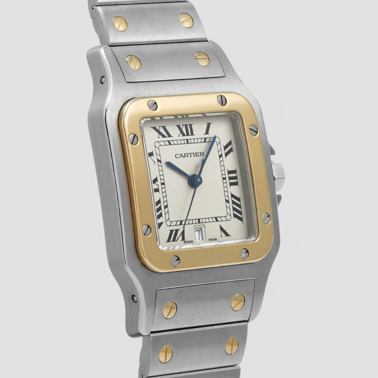 Santos SS / 18K Yellow Gold Quartz Description