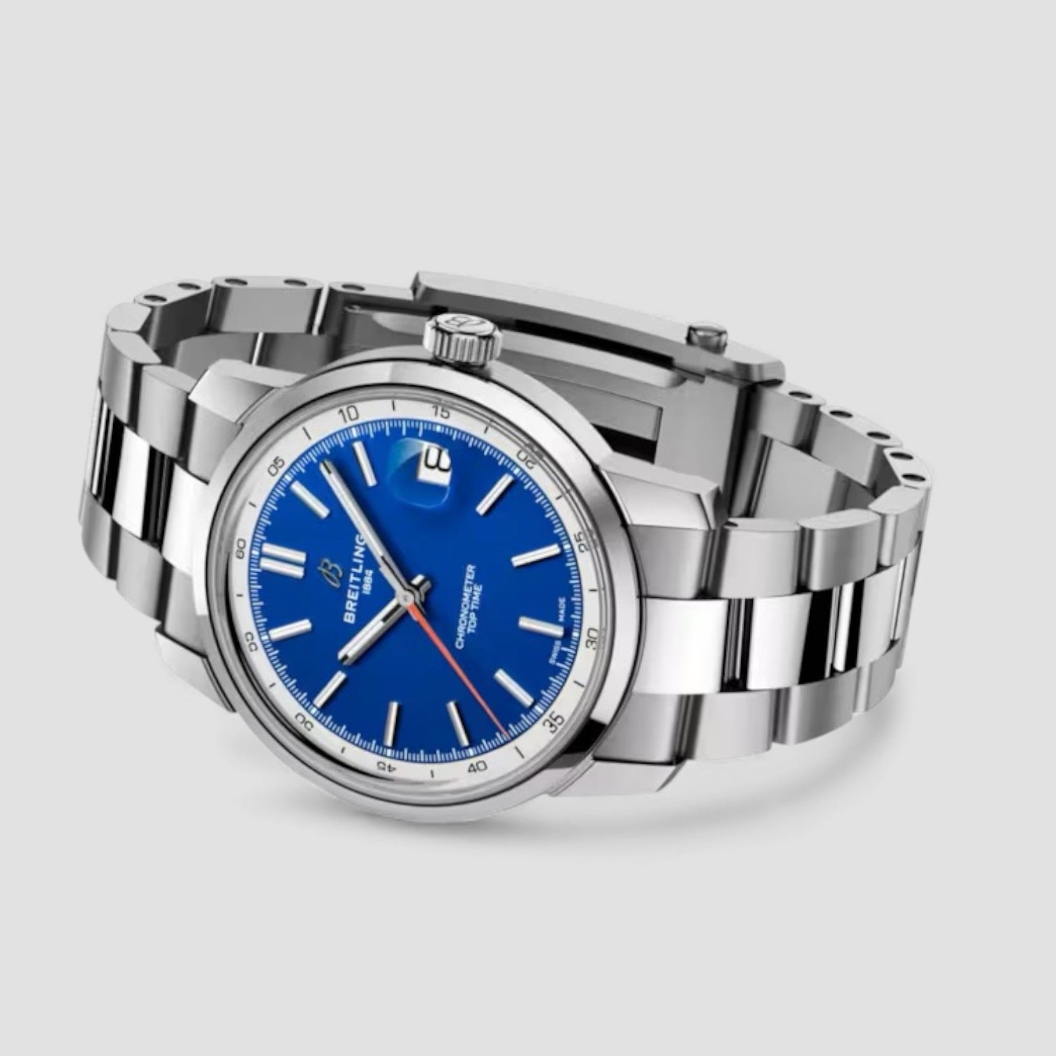 Top Time B31 38mm Blue Dial Automatic Bracelet Watch