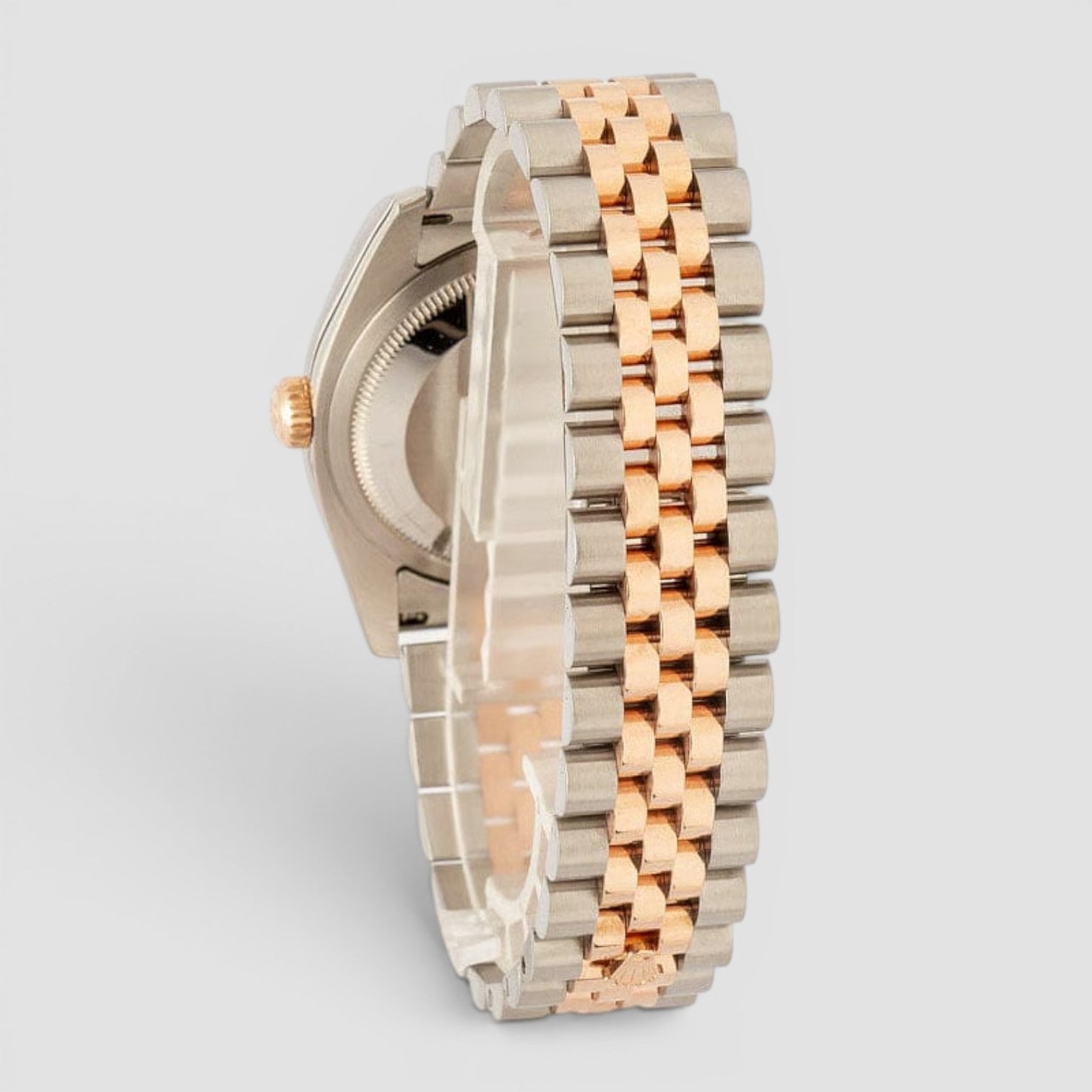 Datejust 36 Black Concentric Dial Rose Gold/Steel Jubilee