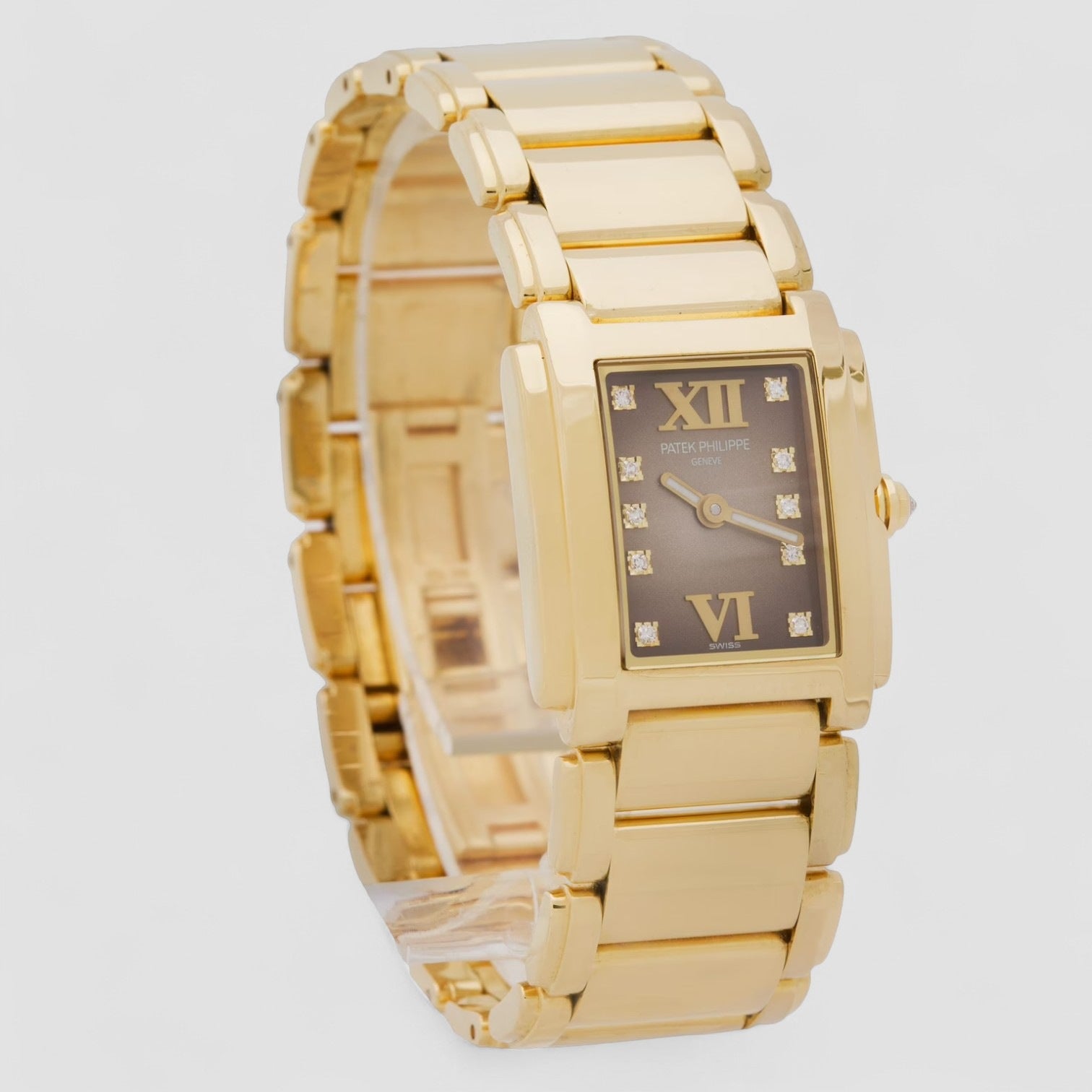 Twenty 4 18K Gold Diamond Dial Ladies Watch
