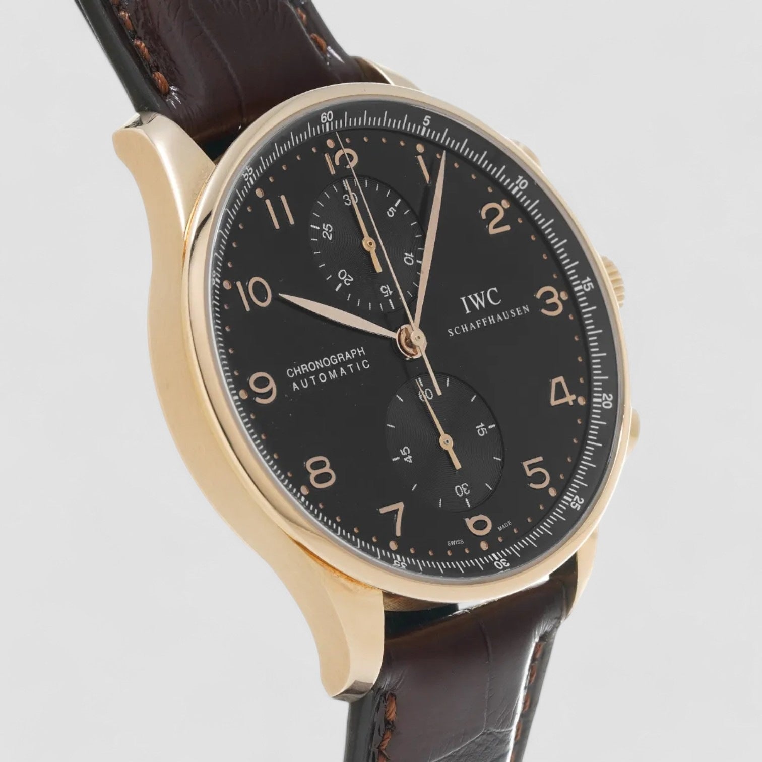 Portuguese Chronograph 18K Rose Gold / Black Dial