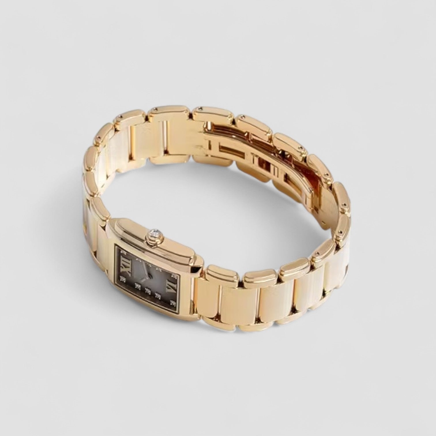Twenty 4 18K Gold Diamond Dial Ladies Watch