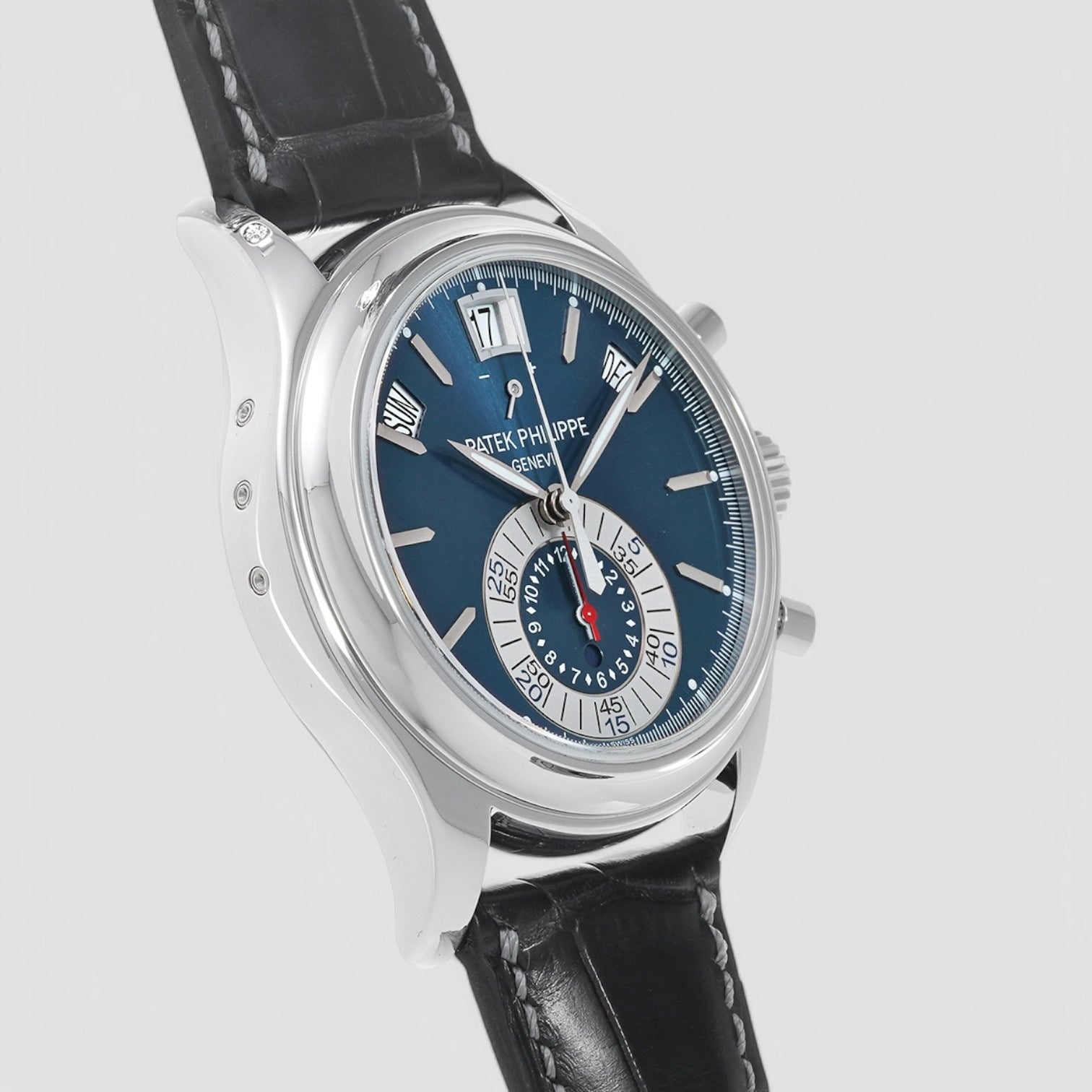 Annual Calendar Chronograph Platinum Blue Dial