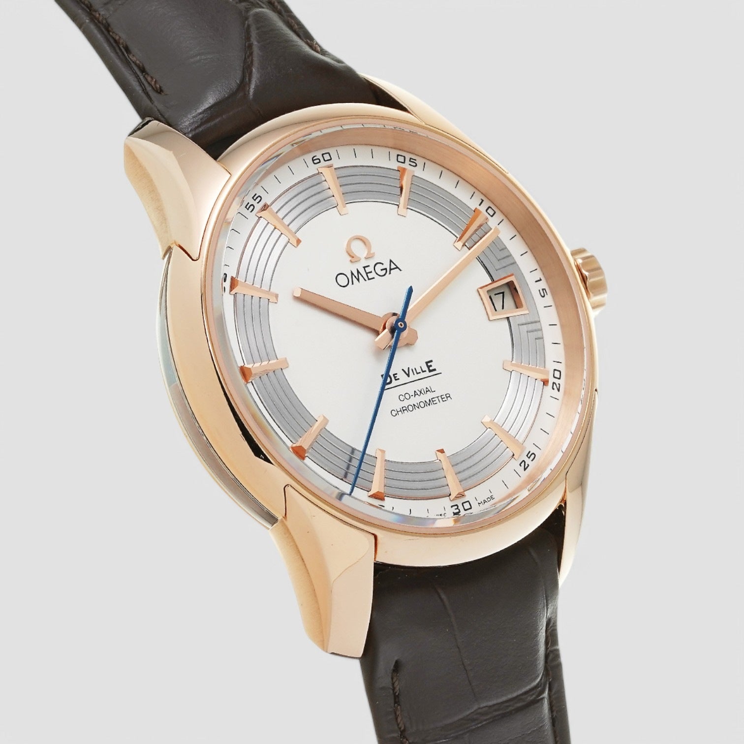 De Ville Hour Vision Automatic Men's 18kt Rose Gold Watch