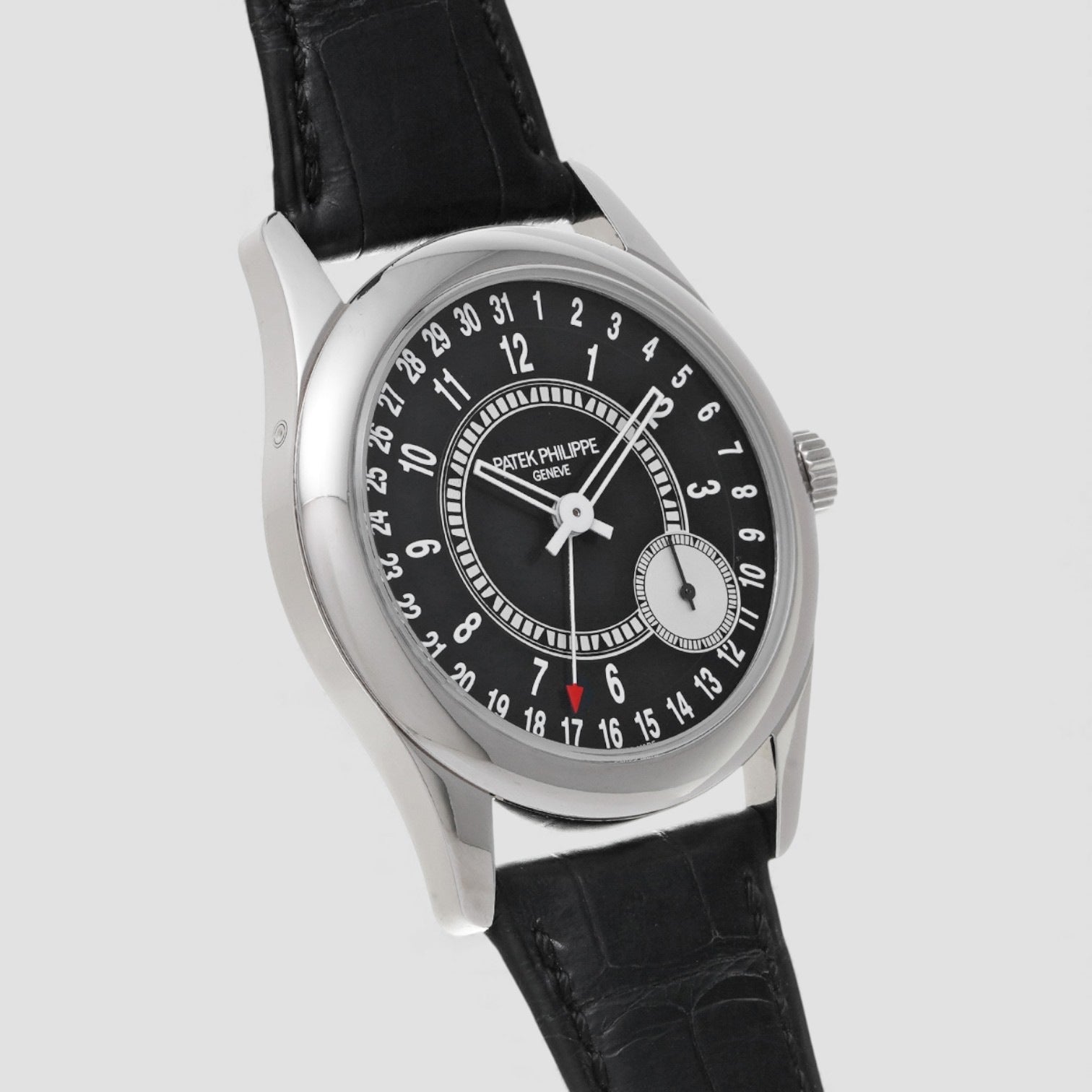 Calatrava 18K White Gold Ebony Sunburst Black Dial