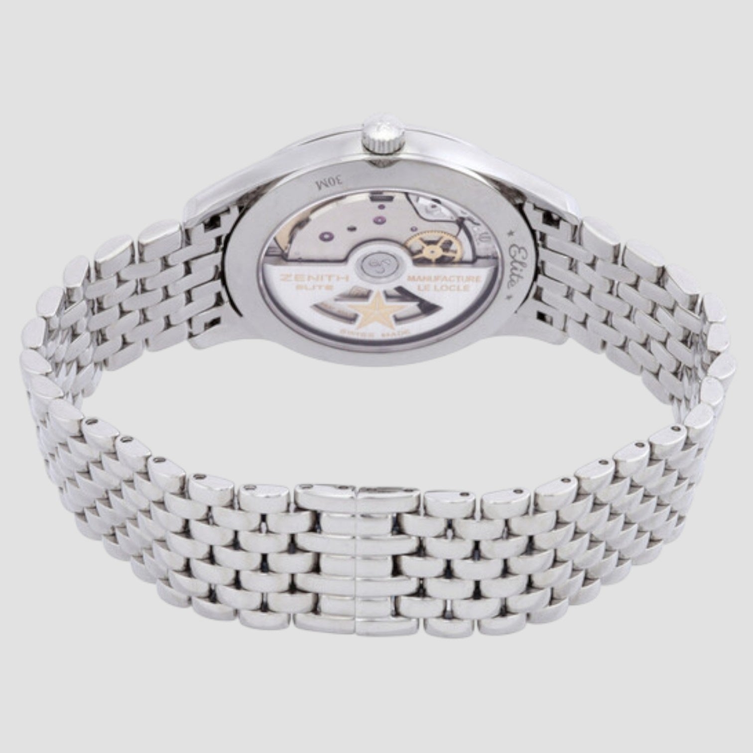 Elite Ultra Thin Lady Purple Dial Diamond Automatic Watch