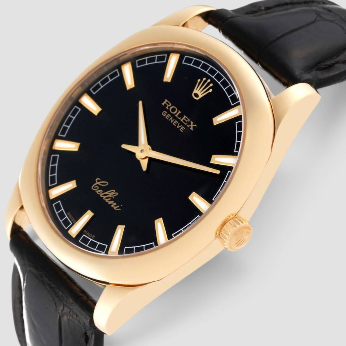 Cellini Danaos 38mm Yellow Gold Black Dial
