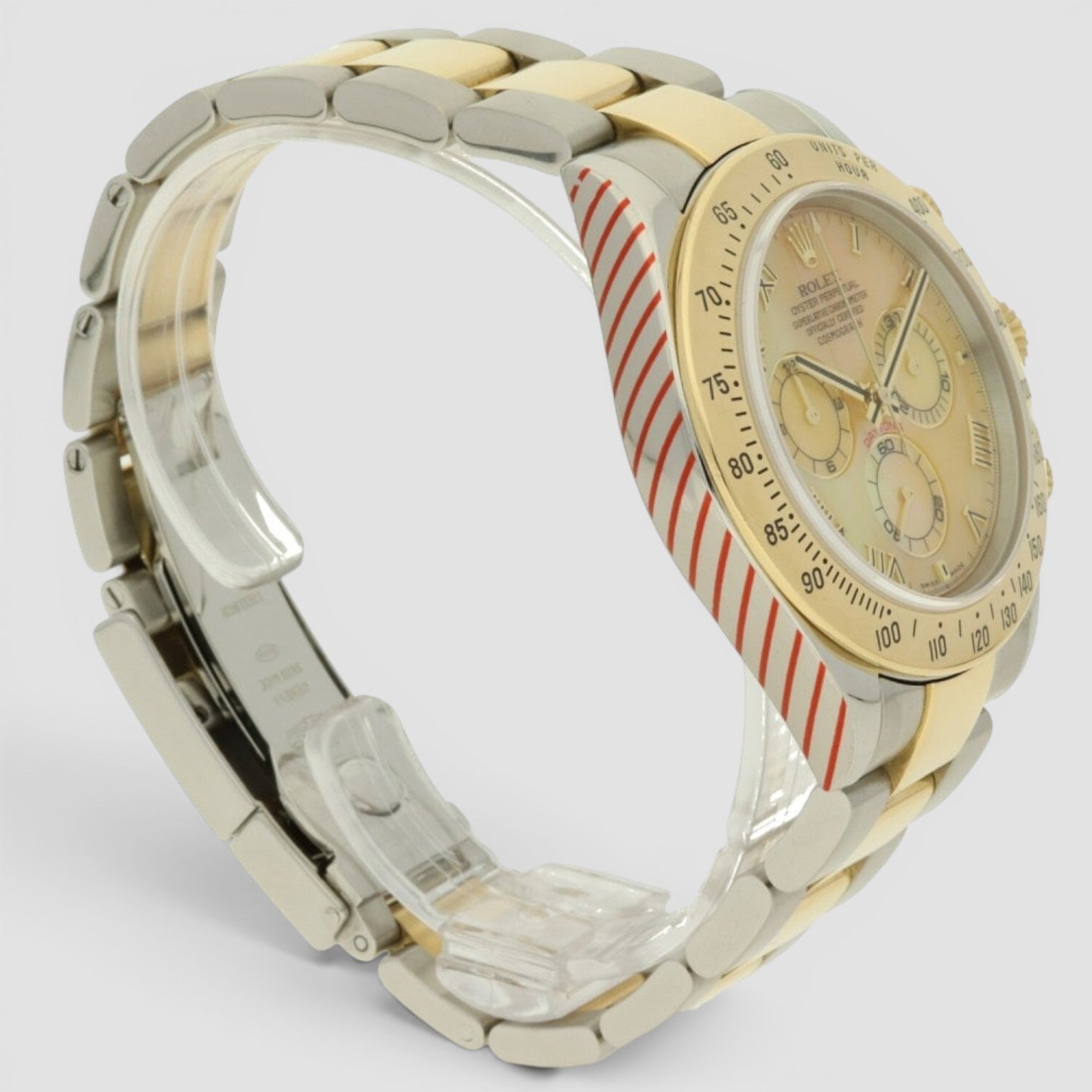 Cosmograph Daytona 40mm Steel & Yellow Gold Mother-of-Pearl Roman Dial