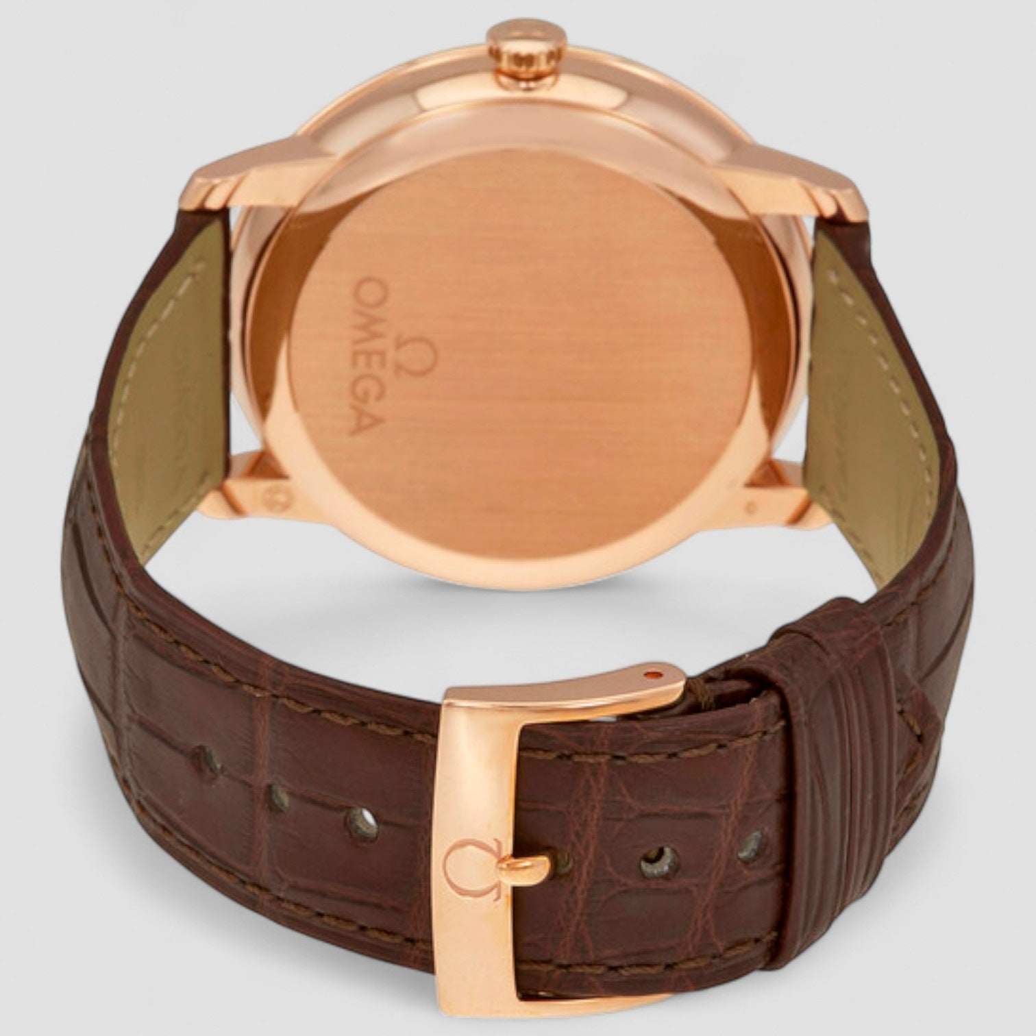 De Ville Prestige Blue Dial Automatic Men's Leather Watch