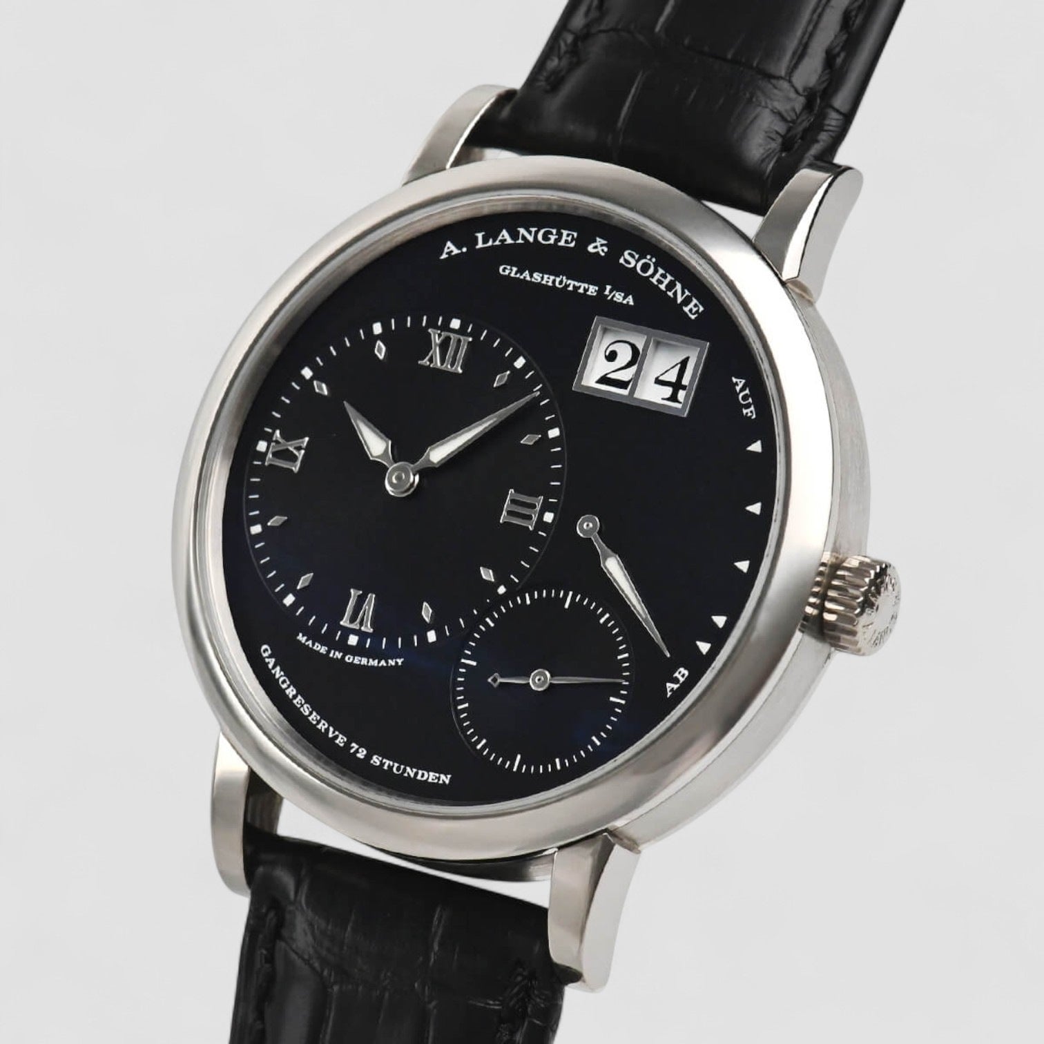 Grand Lange 1 18K White Gold Black Dial