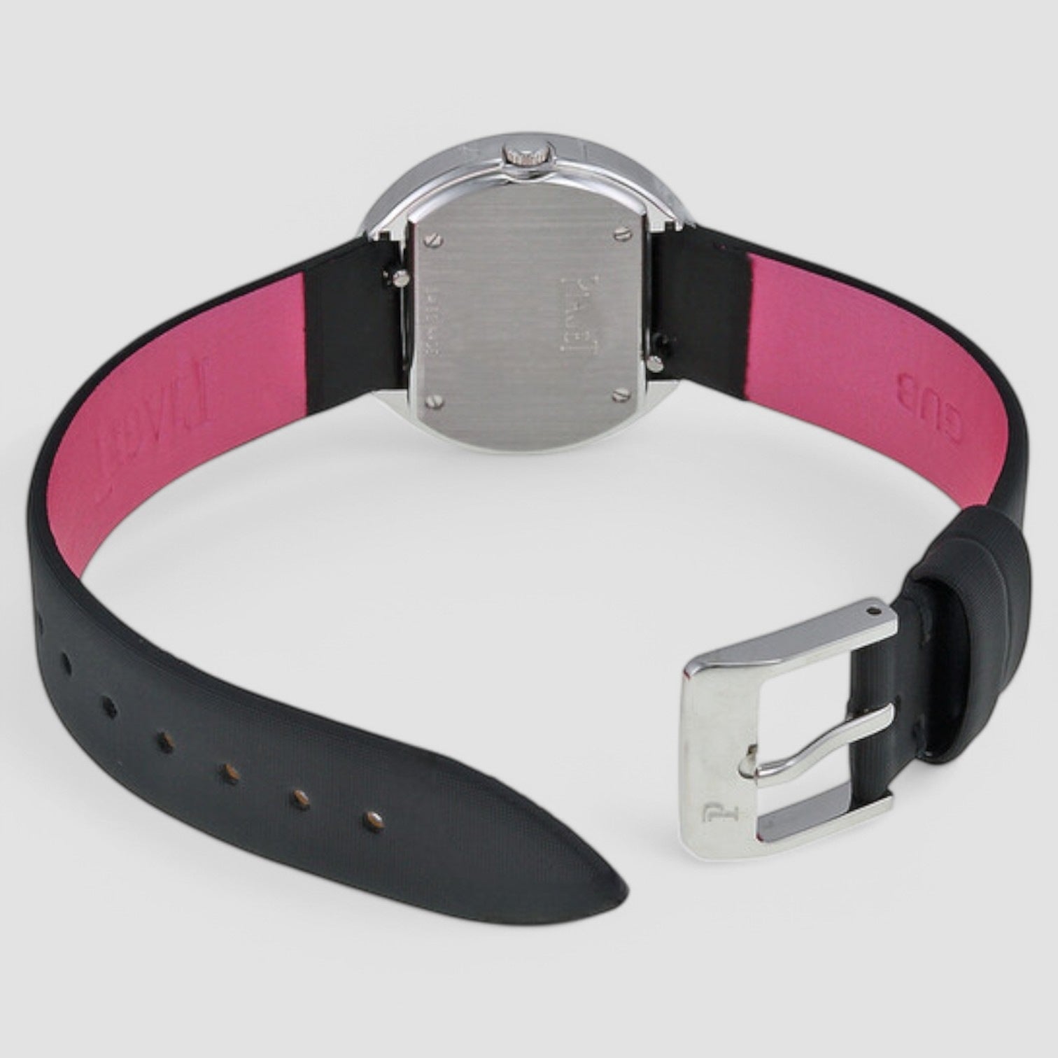 Possession Silver Dial Black Stain Ladies Watch