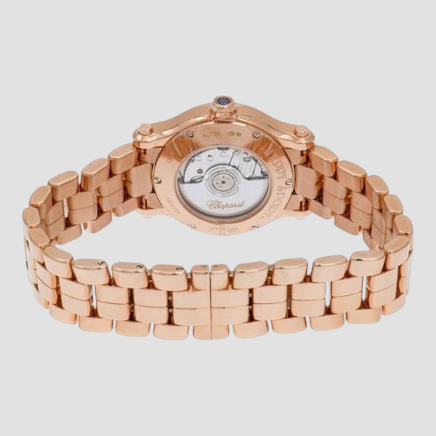 Happy Sport 18ct Rose-Gold Diamond Bracelet Watch
