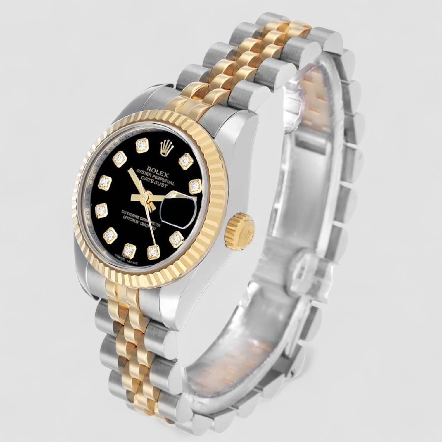 Datejust Black Diamond Dial Ladies Watch