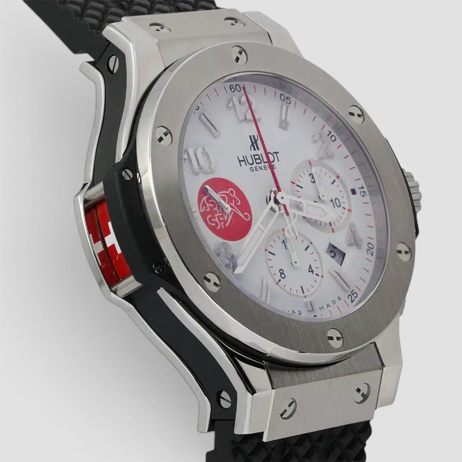 Stainless Steel White Dial Watch 44mm