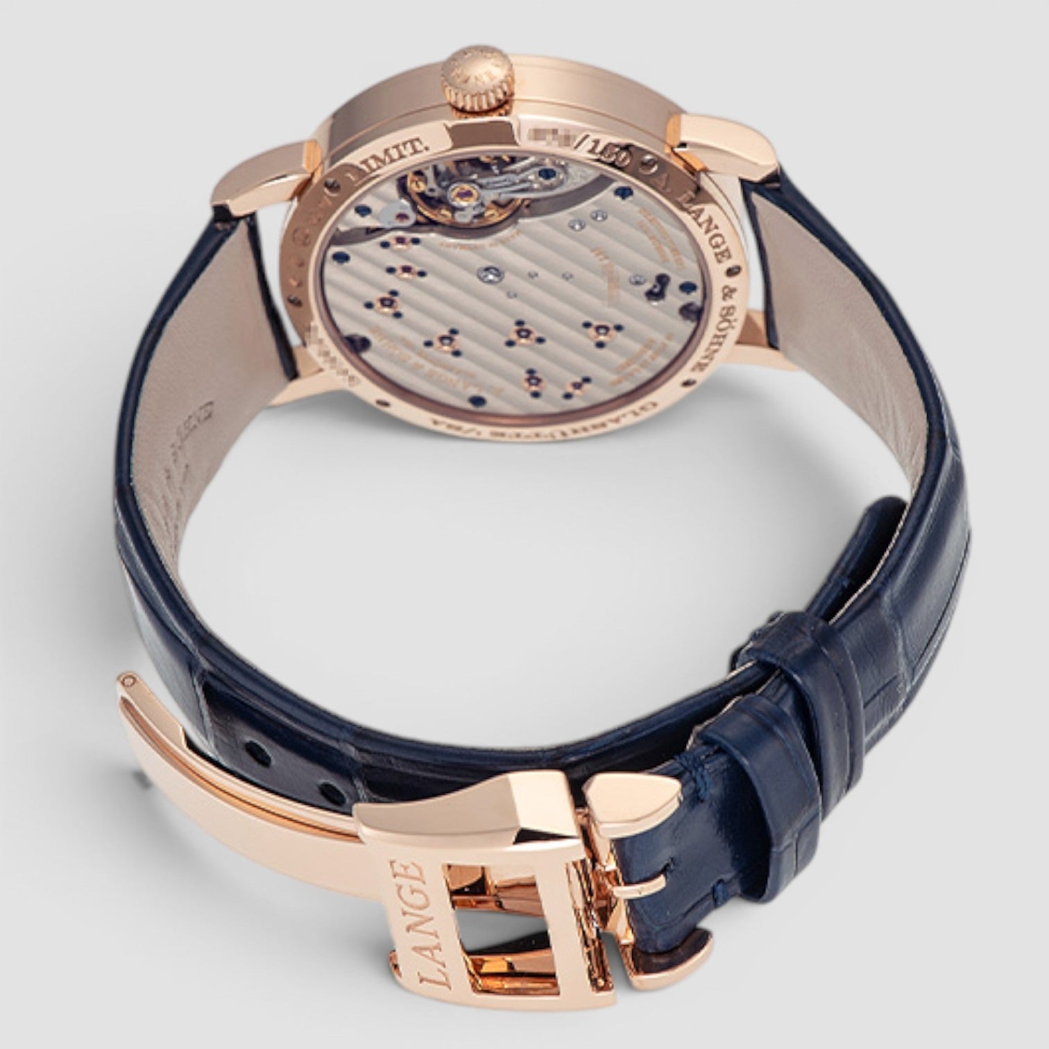 Little Lange 1 Pink Rose Gold 36.8mm Blue Dial