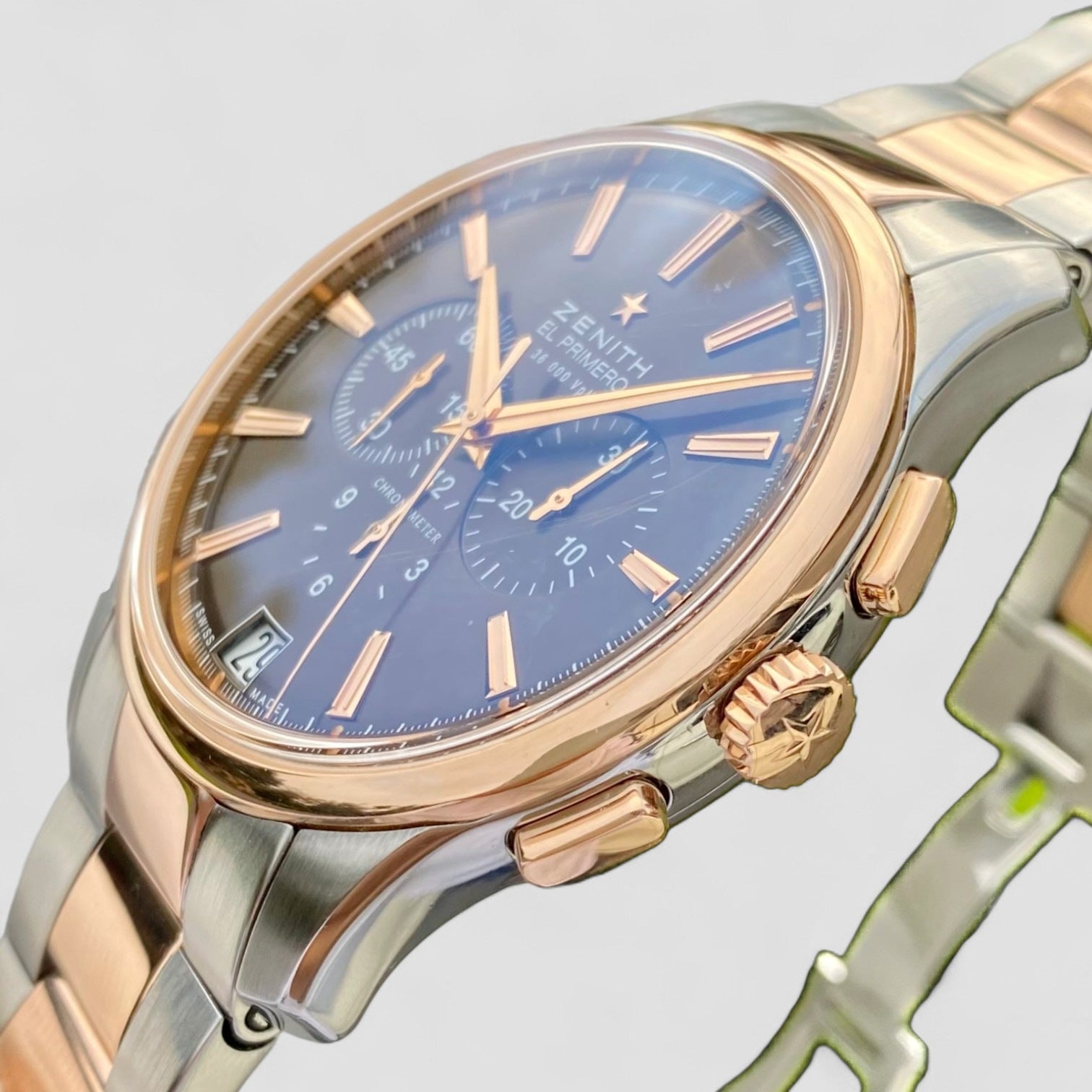 El Primero Captain Chronograph Stainless steel & 18K Rose Gold Men's Watch