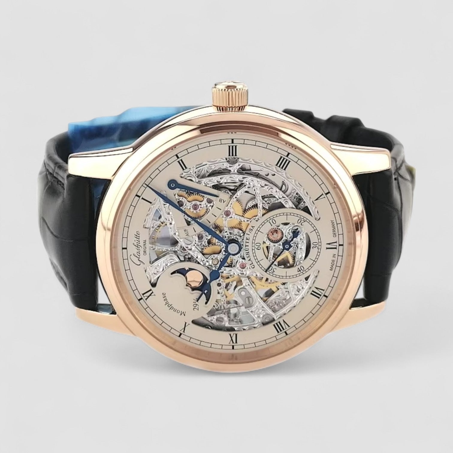 Senator Moon Phase Skeleton Edition 18k Rose Gold