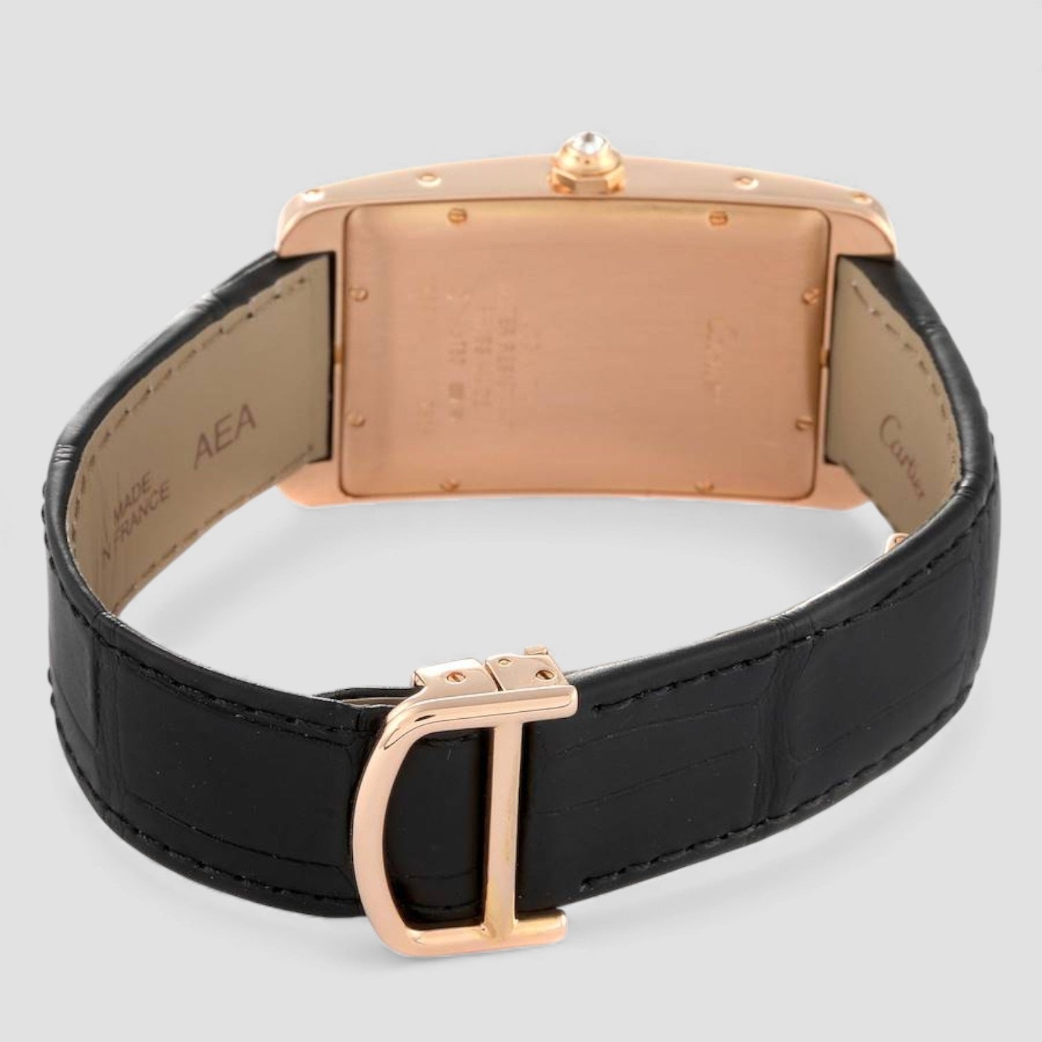 Tank Americaine Large Rose Gold Diamond Mens Watch