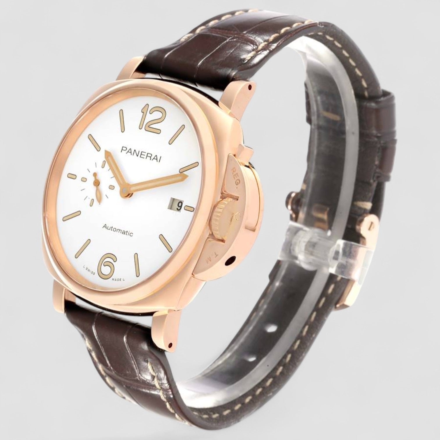 Luminor Due Rose Gold Ivory Dial Mens Watch