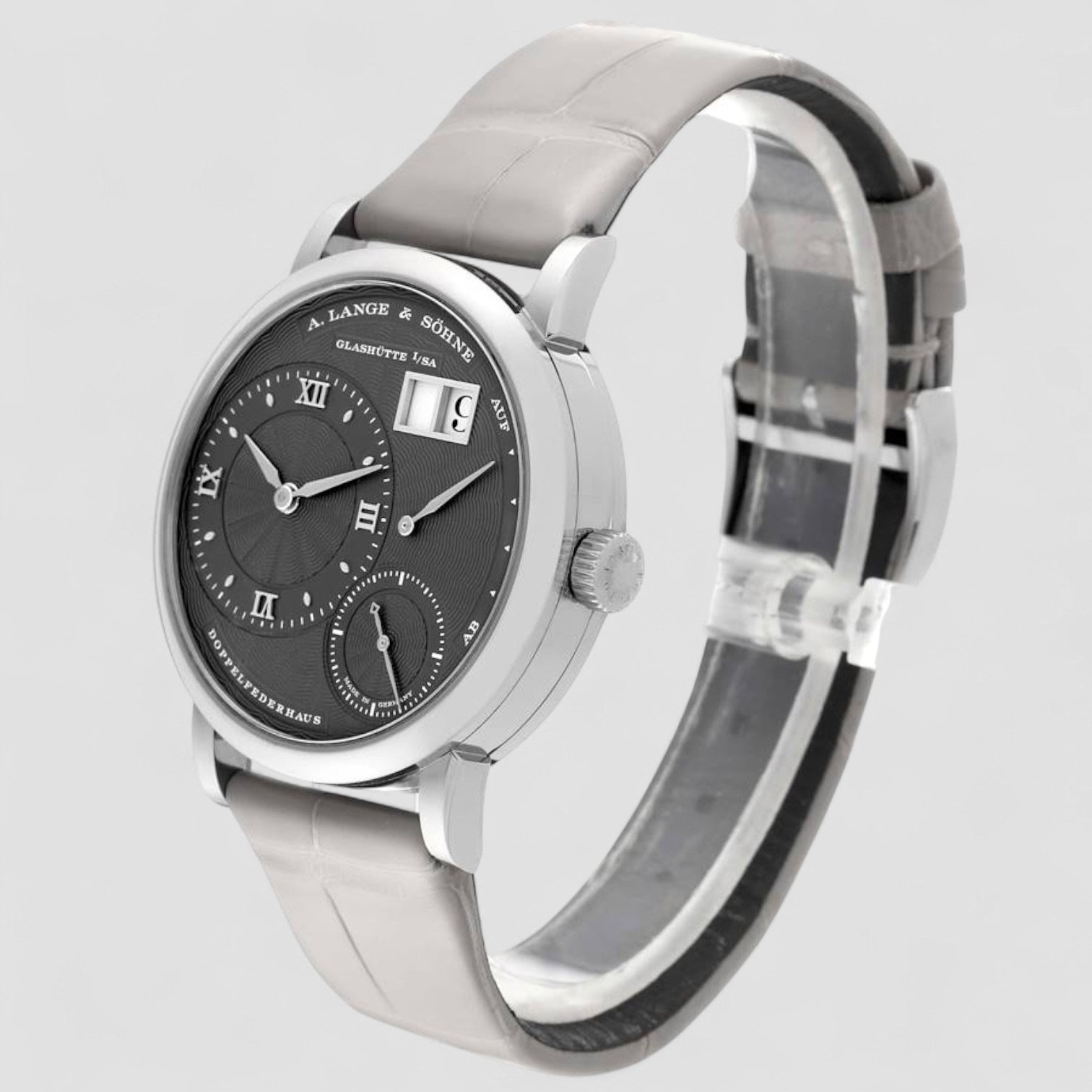 "Kleine" Little Lange 1 White Gold Gray Dial 36MM