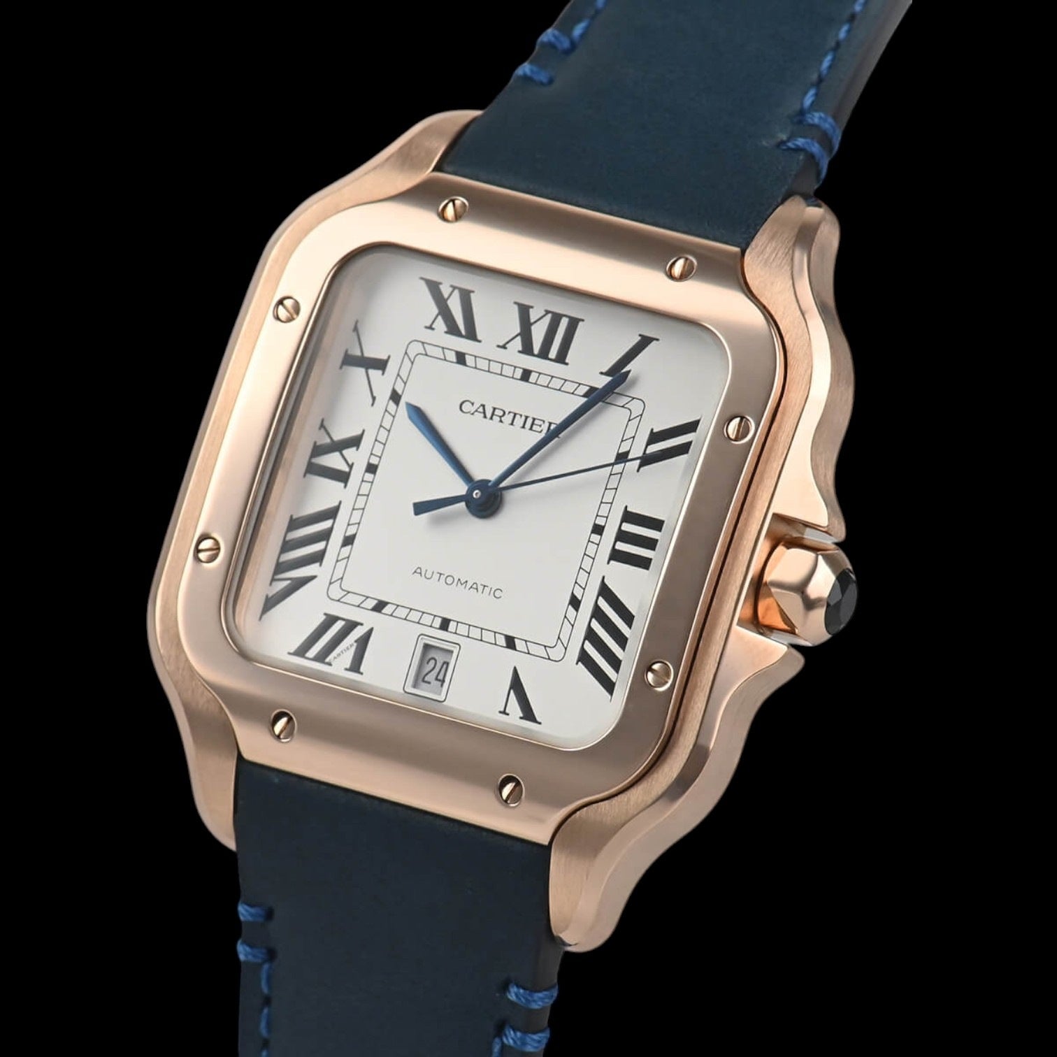Santos Large 18K Rose Gold Automatic